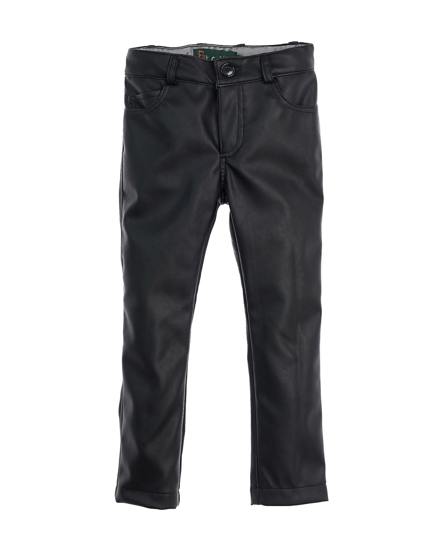Black Faux Leather Pants Boys Leather Trousers Toddler Boy Vegan Leather Bottoms Kids Rocker Pants Motorcycle Biker Pants Hipster Clothing