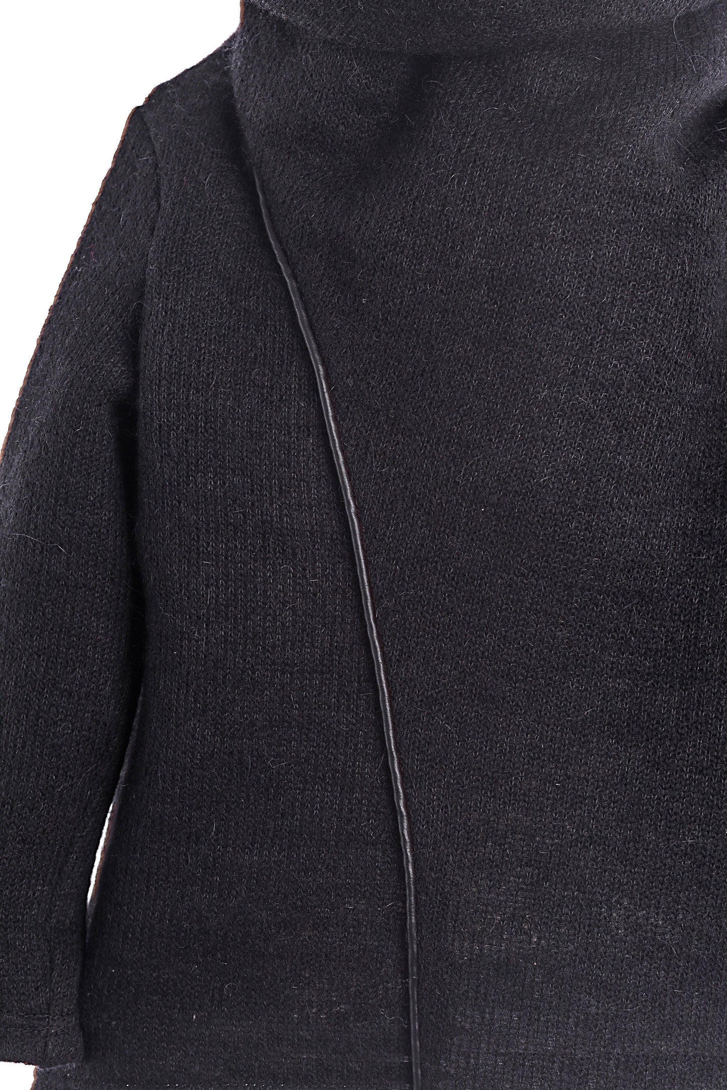 Woolen Sweater With High Collar for Boys Black Wool Turtleneck Top Slouchy Pullover Sweaters/ Toddler Boy Winter Mohair Cowl Neck Sweater