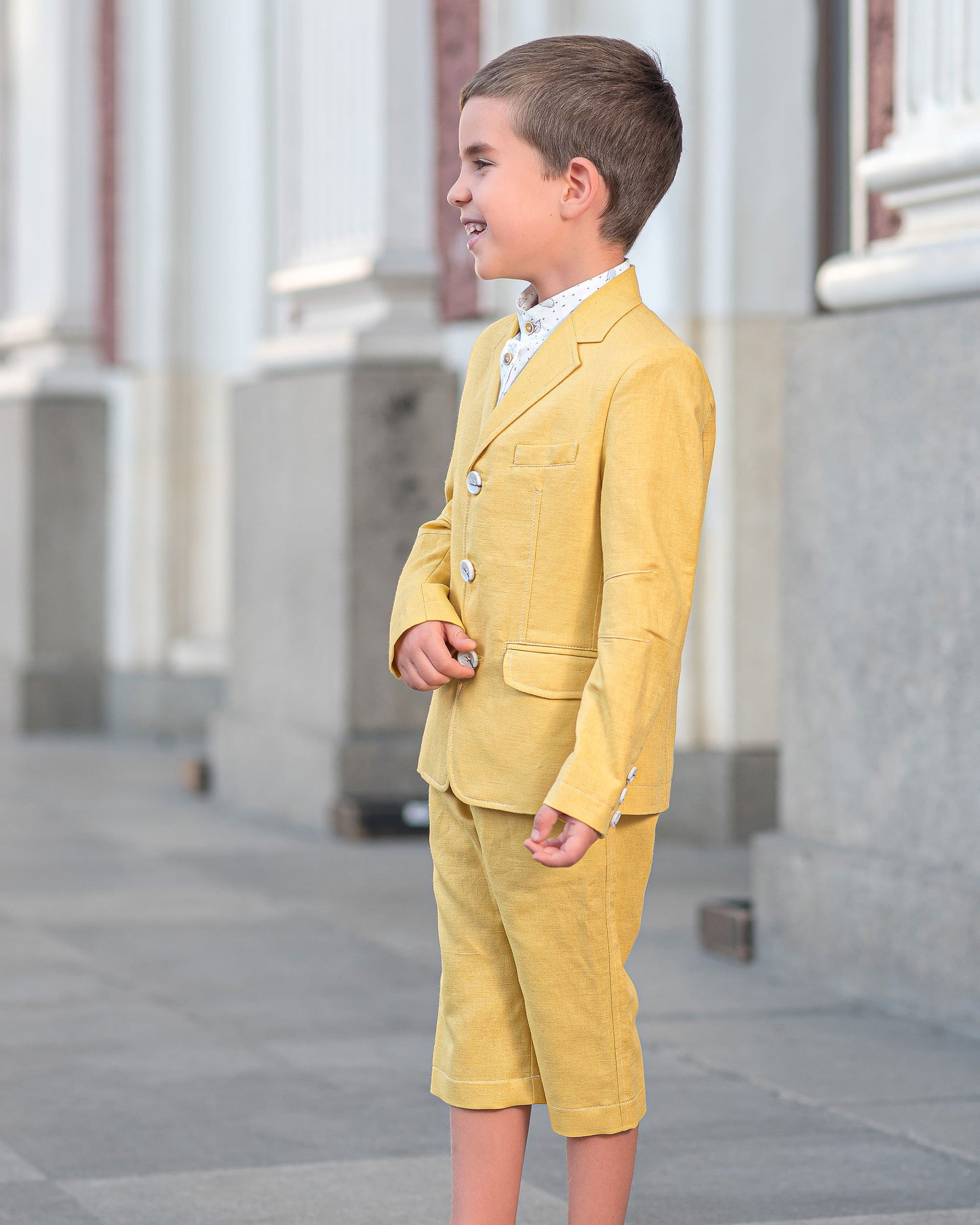 Boys linen suit summer set blazer and shorts linen clothing set/ boy summer outfit for kids summer clothes/ cute casual summer outfits