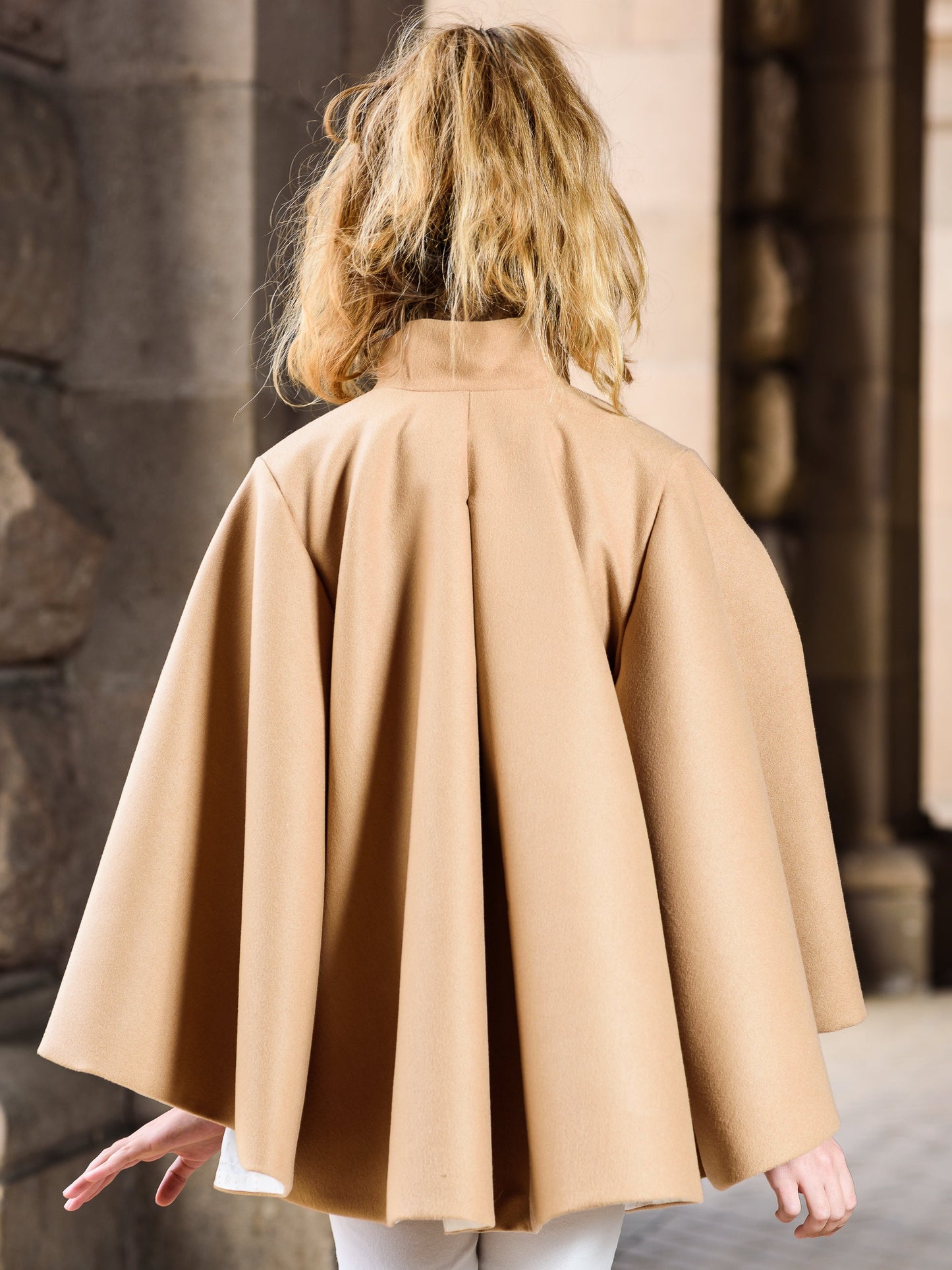 Wool winter cape coat girls/ Kids wool cape/ Toddler girl wool coat/ Little girls fashion coat/ Stylish loose coat/ Boutique wool coat