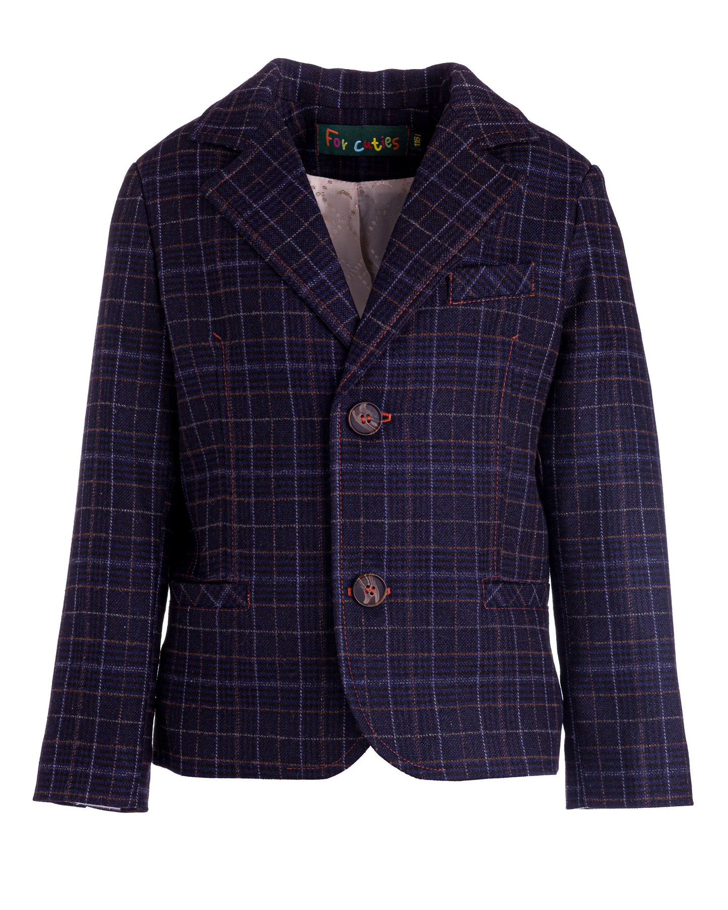 Boys checked wool blazer/ Toddler boy spring jacket/ Vintage wide lapel blazer/Kids single breast blazer/Tailored boys blazer/Stylish outfit