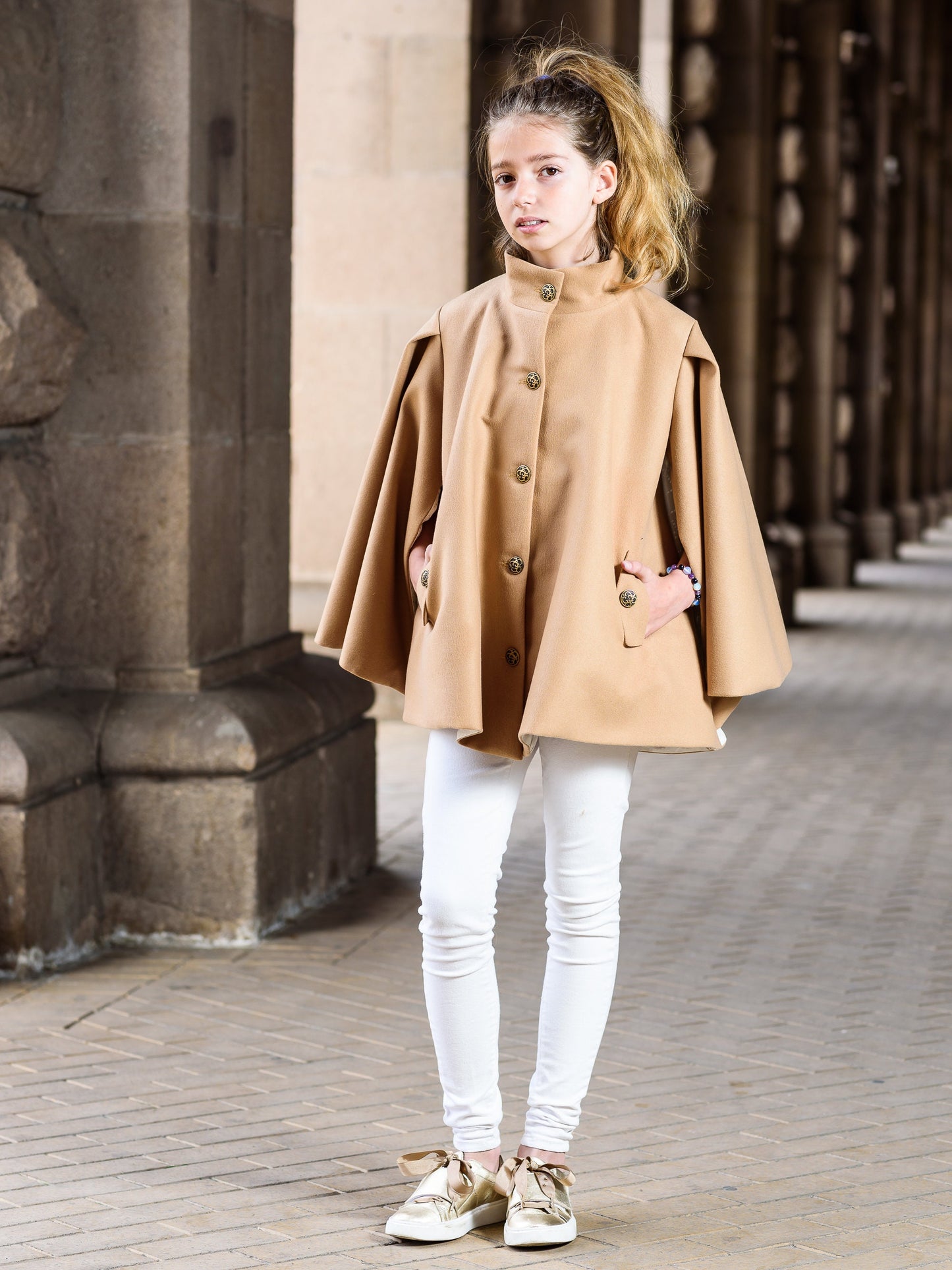 Wool winter cape coat girls/ Kids wool cape/ Toddler girl wool coat/ Little girls fashion coat/ Stylish loose coat/ Boutique wool coat