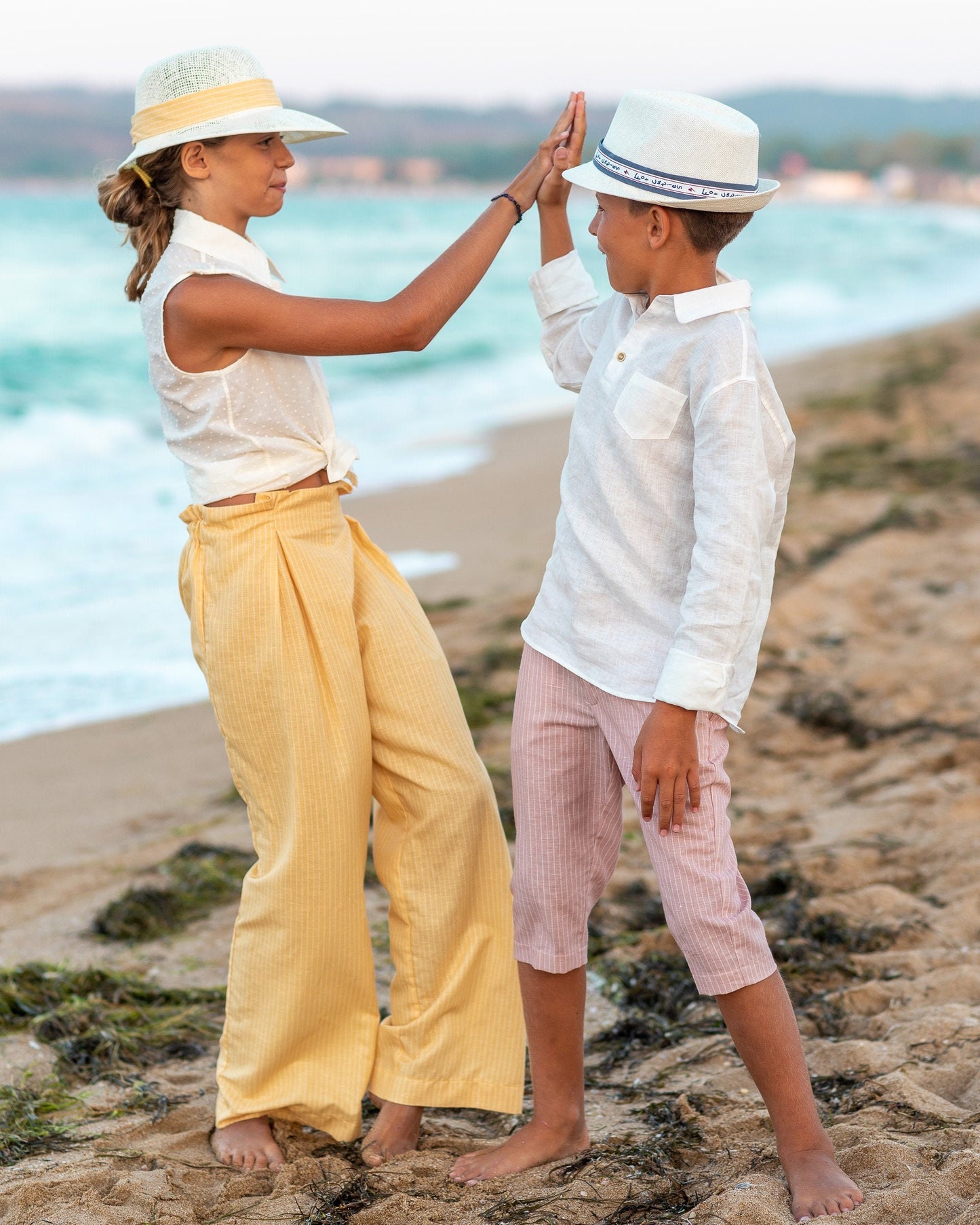 Girls linen palazzo pants/ Toddler girl wide leg pants/ Linen trousers maxi pants/ Summer linen pants/ Striped linen pants/ Linen outfit