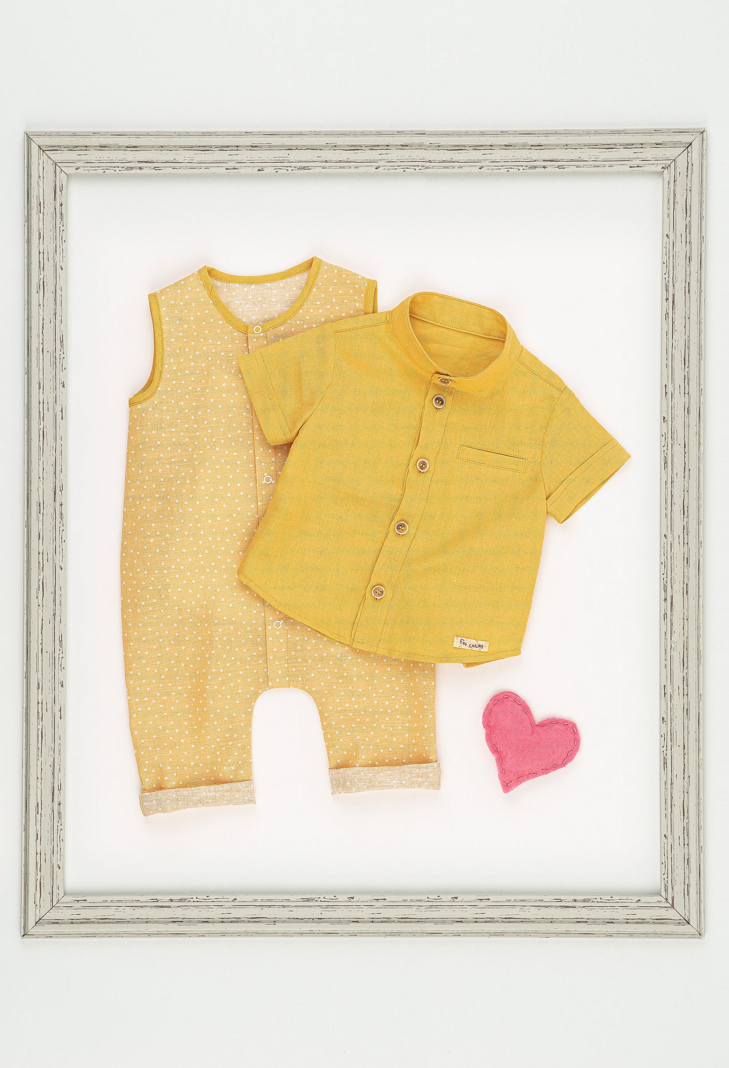 Baby linen suit/ Linen shirt and bodysuit/ Baby summer outfit/ 2 piece set for babies/ baby linen clothes