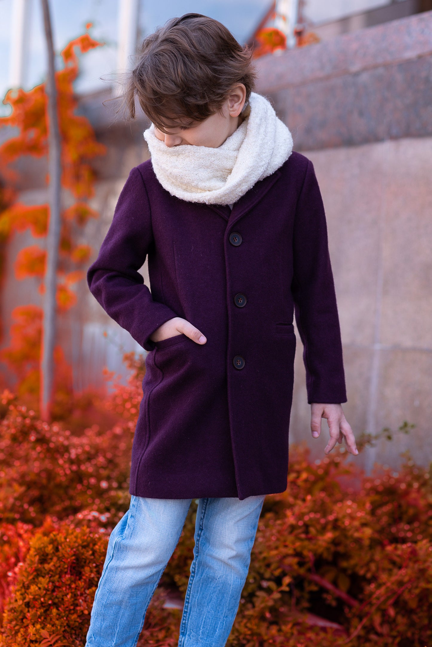 Wool winter coat boys, Vintage classic long coat, Trendy toddler boy coat, Kids wool coat, Long down coat, Toddler pea coat, Long boys coats