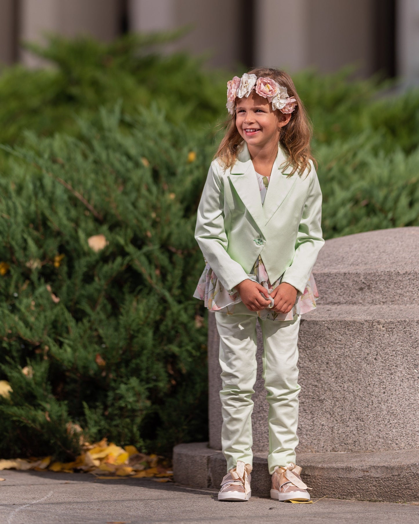 Formal cotton suit for girls/ Tailored toddler 2 piece set dress wear/ Children formal wear/ Explicit clothing/ Stylish summer girl outfits