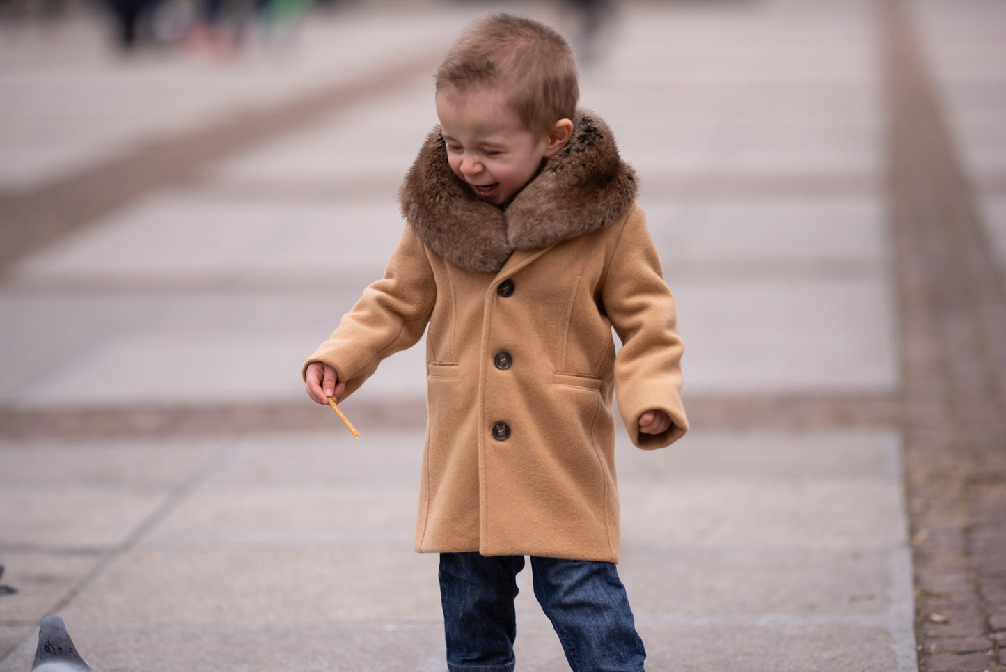 Baby boys wool coat with removable fur collar, Baby winter coat, Luxury baby clothes, Camel wool baby coat , Winter Baby Clothing