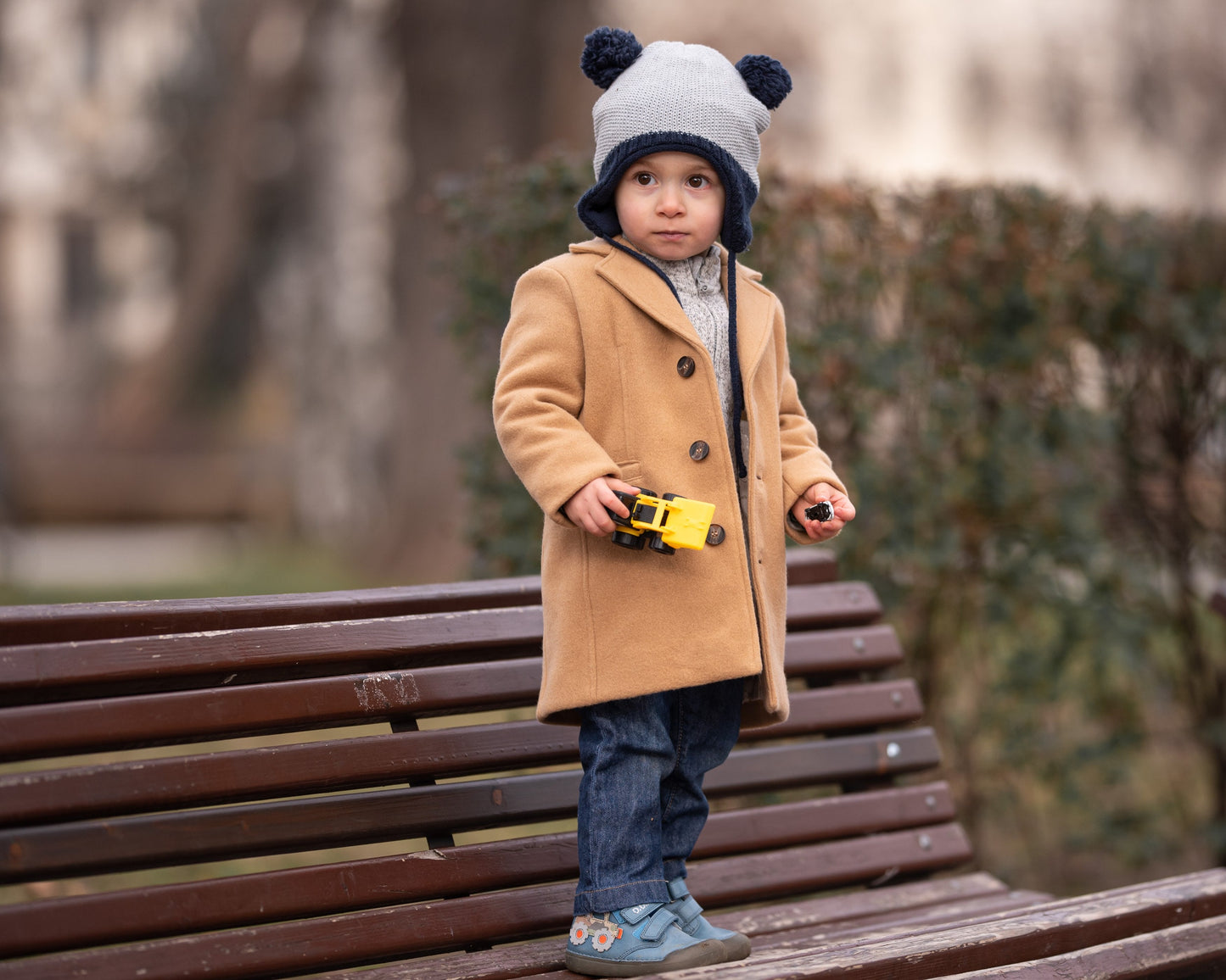 Baby boys wool coat with removable fur collar, Baby winter coat, Luxury baby clothes, Camel wool baby coat , Winter Baby Clothing
