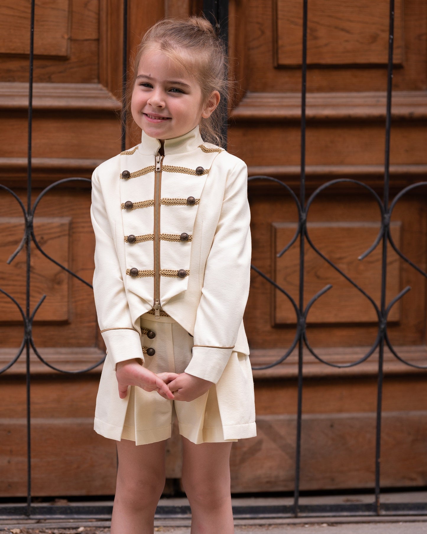 Ivory wool 2 piece girls set/ Tailored toddler suit formal dress wear for girls/ Nutcracker suit/ Explicit clothing/ Winter outfit girls