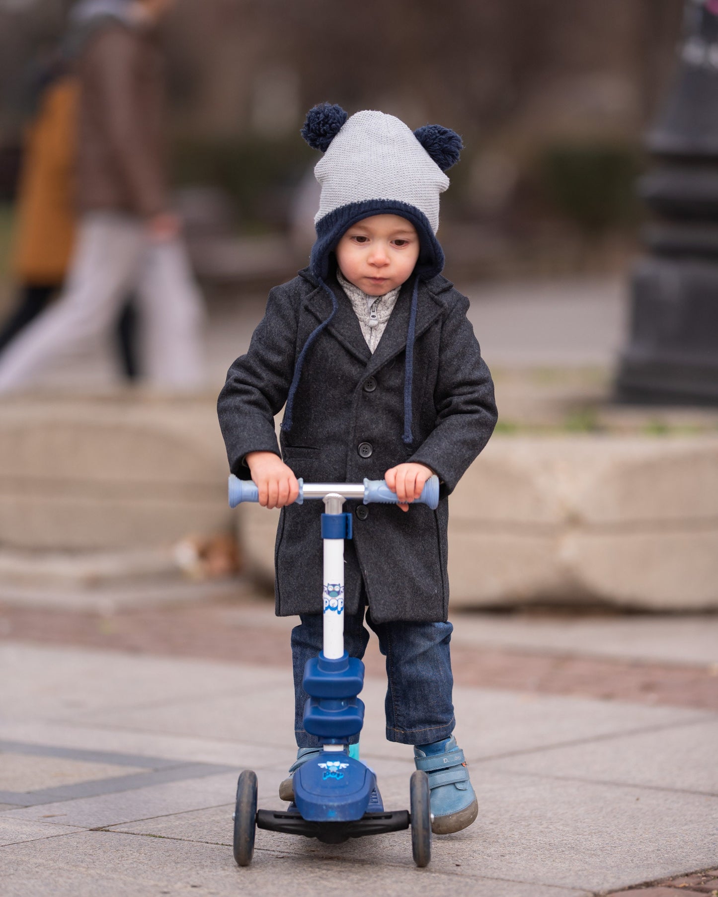 Baby Wool Charcoal Long Coat, Baby Winter Coat, Infant Coat, Baby winter oufit, Winter Baby boys Clothing, Vintage coat for babies