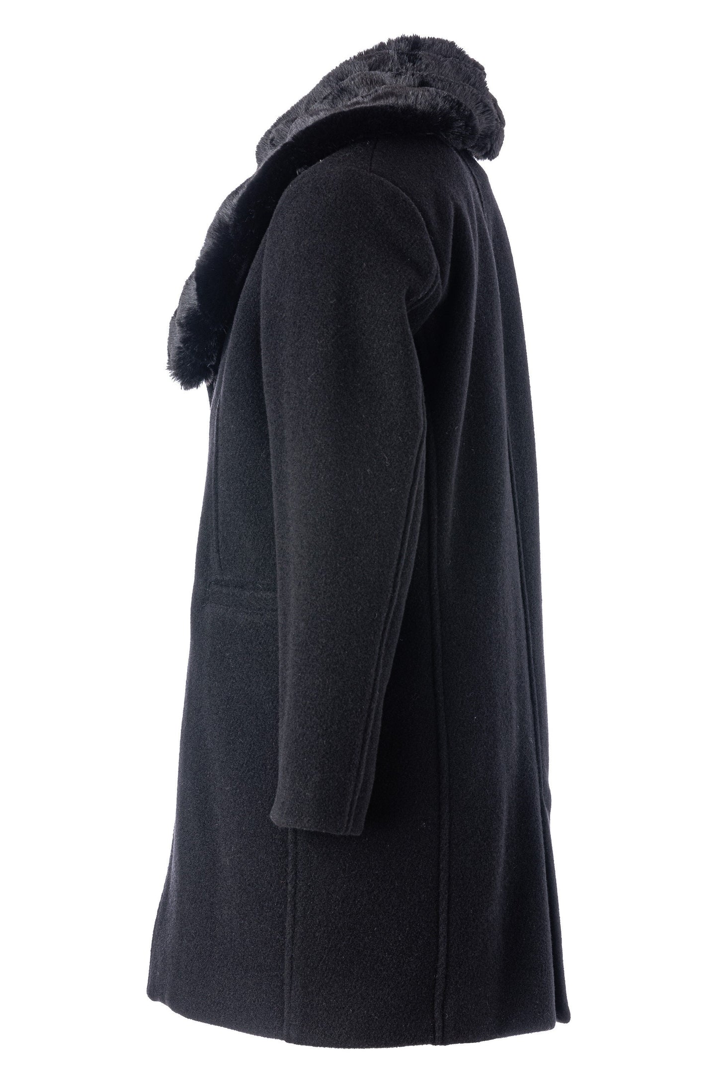 Boys black wool coat with removable faux fur collar, Stylish winter coat, Luxury boys clothes, Formal wool toddler coat , Winter outfit