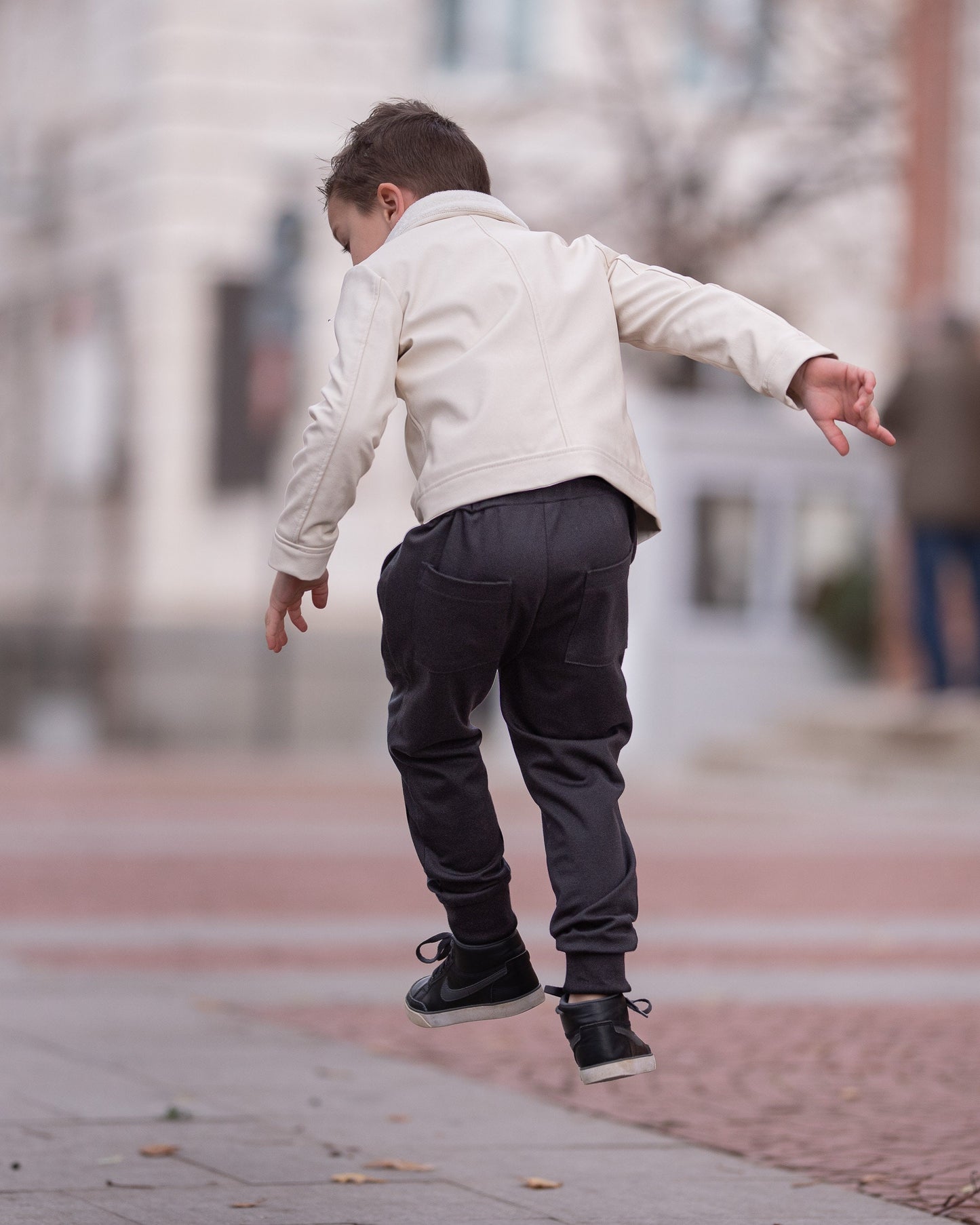 Boys faux leather jacket with fleece lining/ Kids faux leather jacket / Soft vegan leather jacket/ Warm designer pilot jacket boys