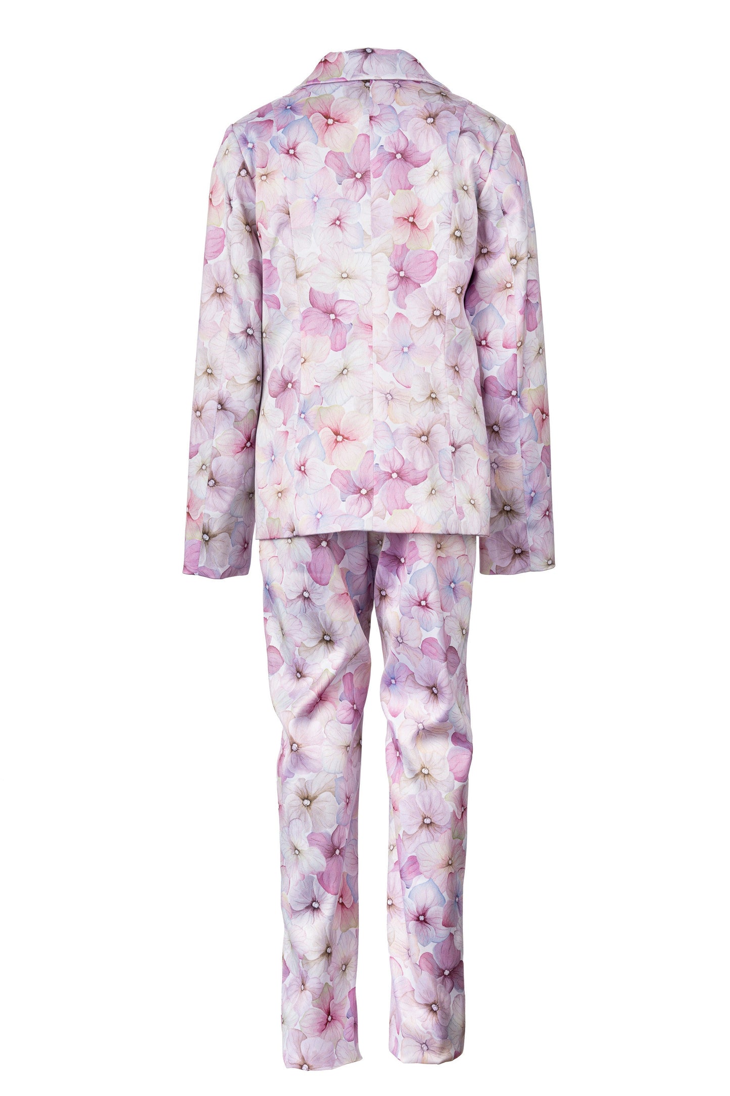 2 piece Flower printed formal wear girls outfit/ Birthday toddler suit/ Jacket and pants outfit for girls/ Designer formal wear