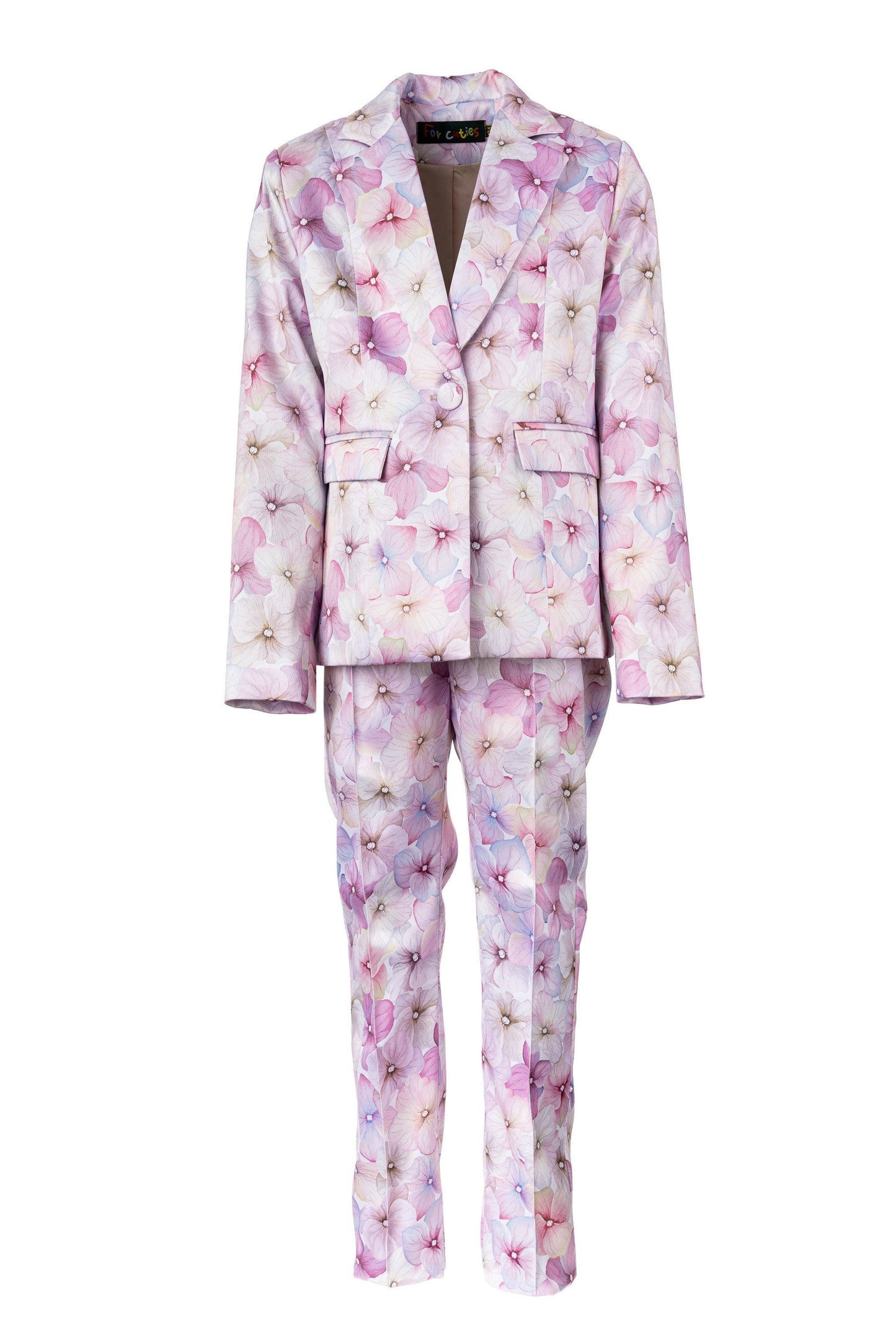 2 piece Flower printed formal wear girls outfit/ Birthday toddler suit/ Jacket and pants outfit for girls/ Designer formal wear