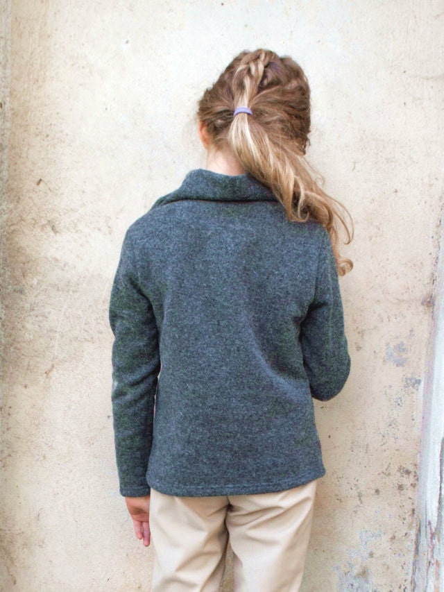 Turtleneck sweater/High neck wool sweater/Turtle neck top/Shawl collar sweater/Girls pullover sweater/Polo neck/Toddler girl high collar top