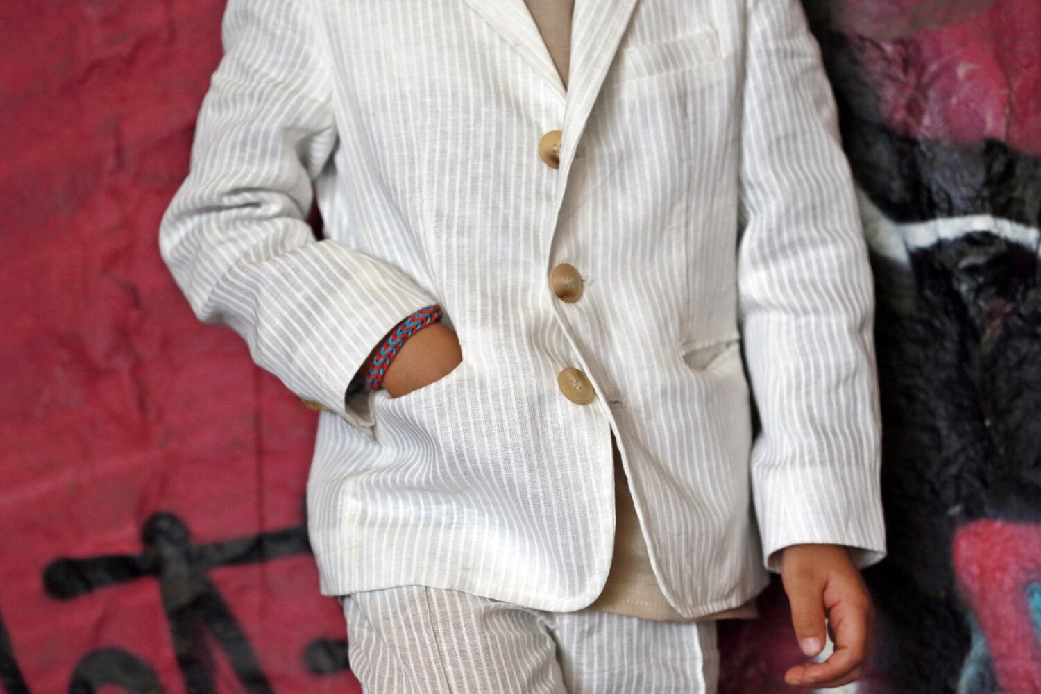 Boys summer linen blazer/ Toddler boy white blazer/Kids wedding blazer/Ring bearer/Boys blazer/ Formal linen blazer jacket/Summer blazer