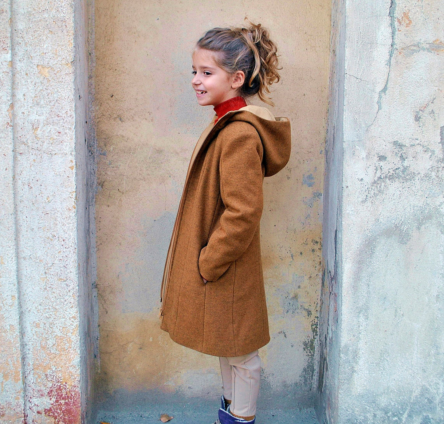 Girls winter coat/Wool coat/Fitted coat/Trench coat/Hooded coat/Toddler girl long coat/Pendleton swing coat/Funnel coat/Kids zipper coat