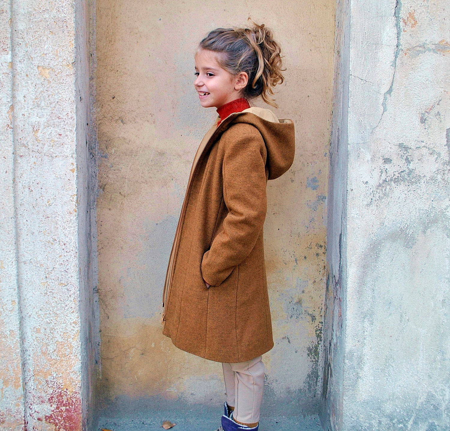 Girls winter coat/Wool coat/Fitted coat/Trench coat/Hooded coat/Toddler girl long coat/Pendleton swing coat/Funnel coat/Kids zipper coat