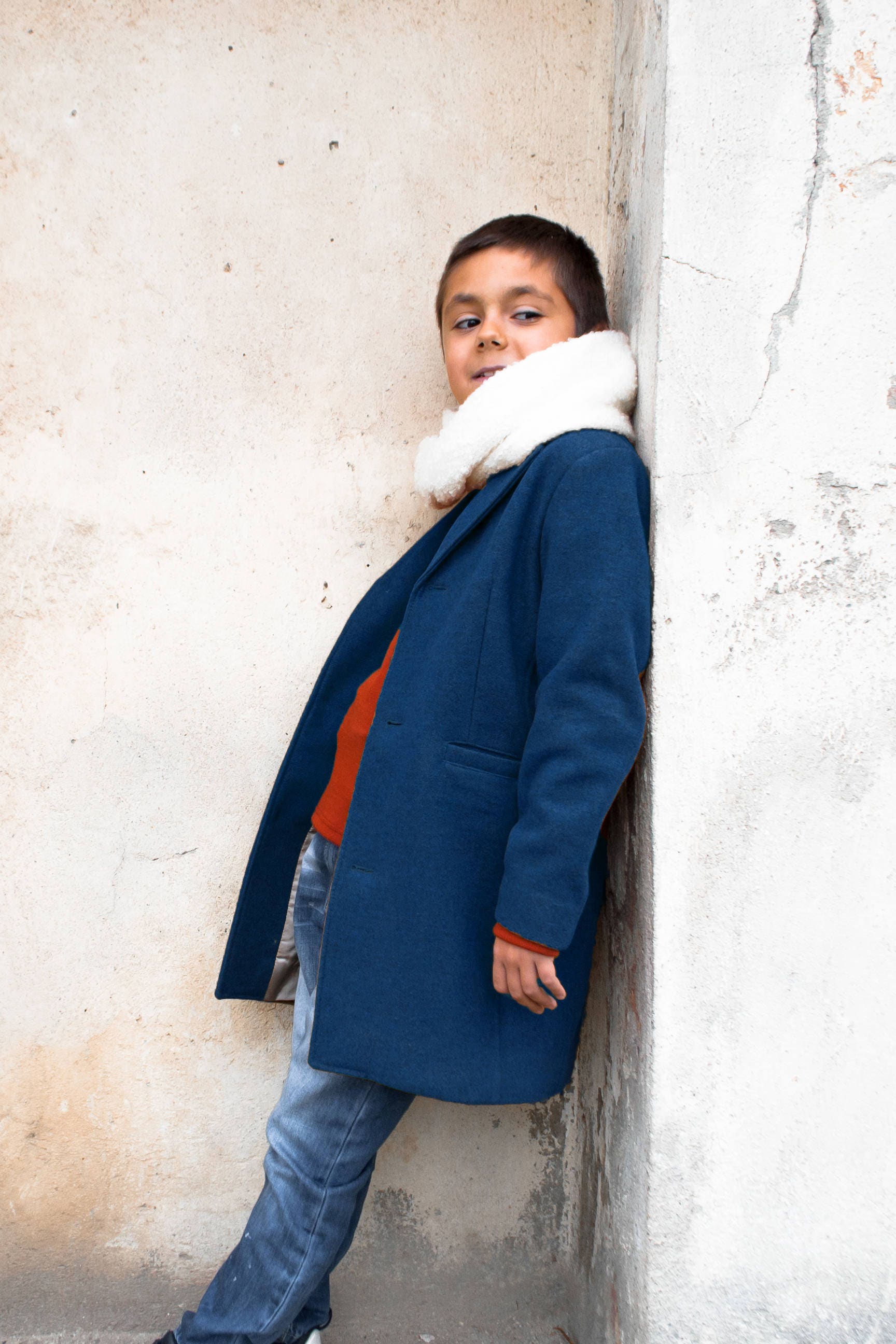 Winter coat for boys/ Classic wool coat/ Grey pea coat/ Kids long coat/ Long down Toddler boy coat/ Back to School/ Blue coat/ Black coat