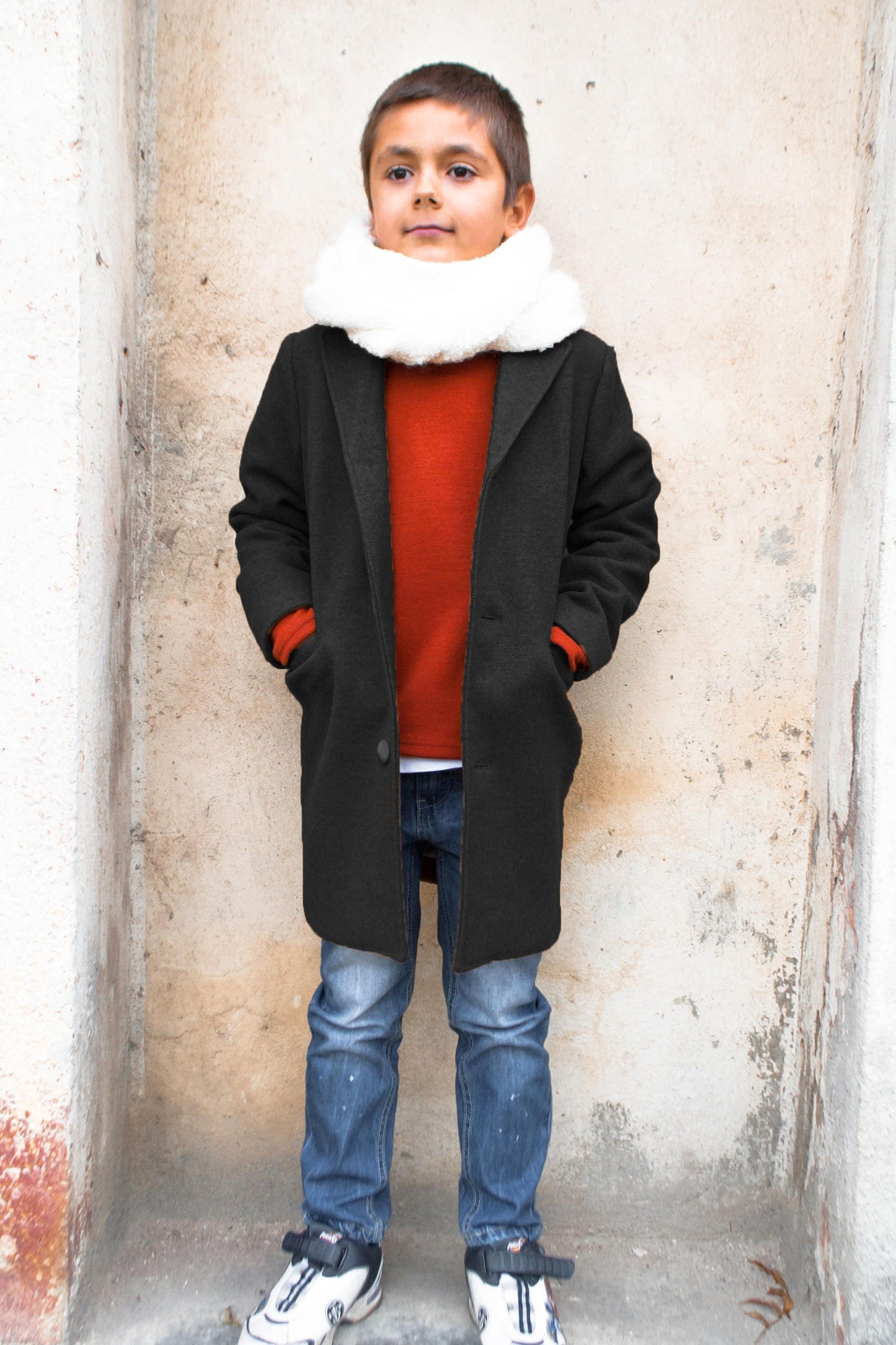 Winter coat for boys/ Classic wool coat/ Grey pea coat/ Kids long coat/ Long down Toddler boy coat/ Back to School/ Blue coat/ Black coat