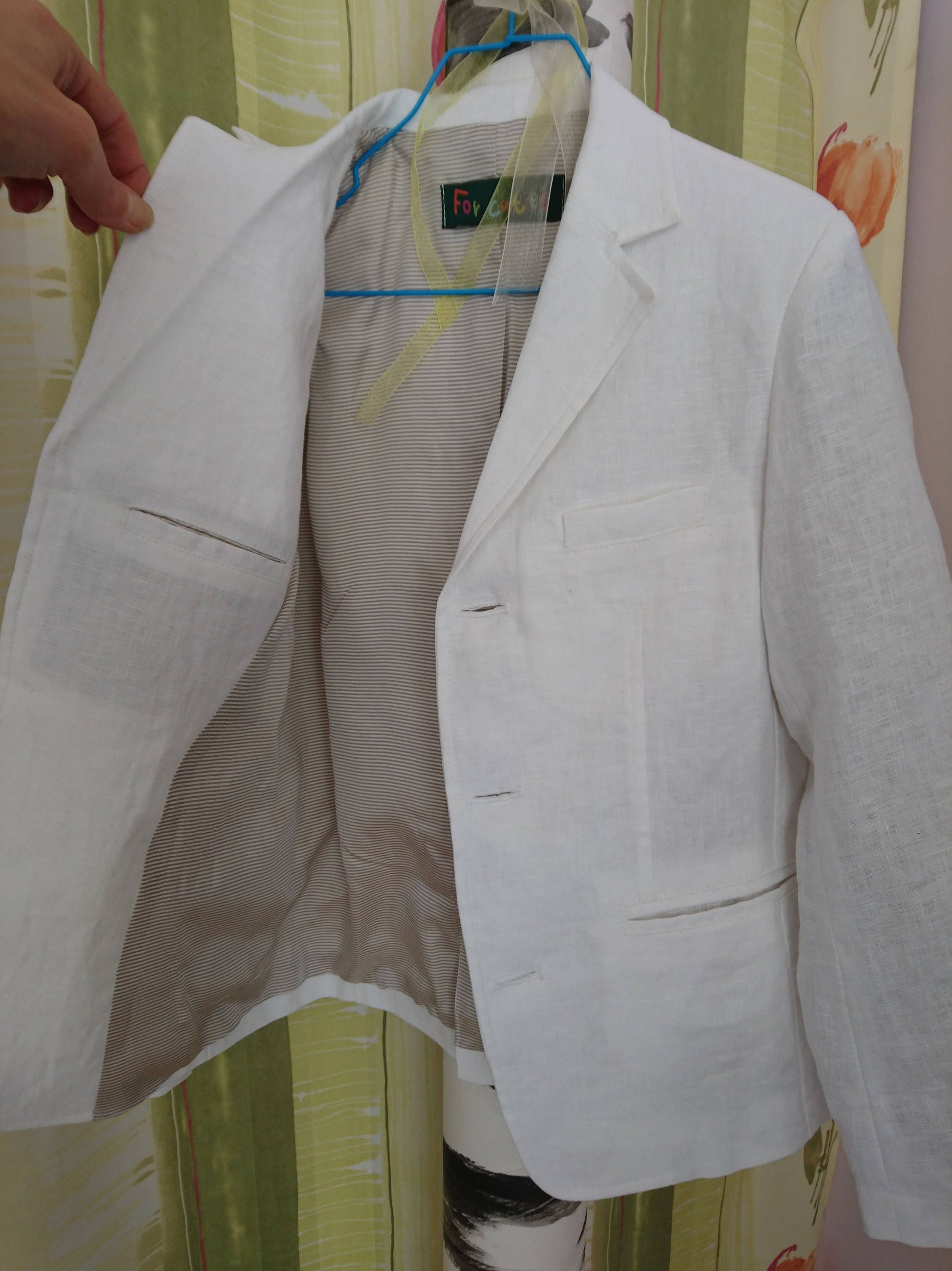 Boys wedding outfit kids linen suit/Toddler boy linen outfit slim fitted summer suit/White linen suit/Tailored suit/Beach wedding suit