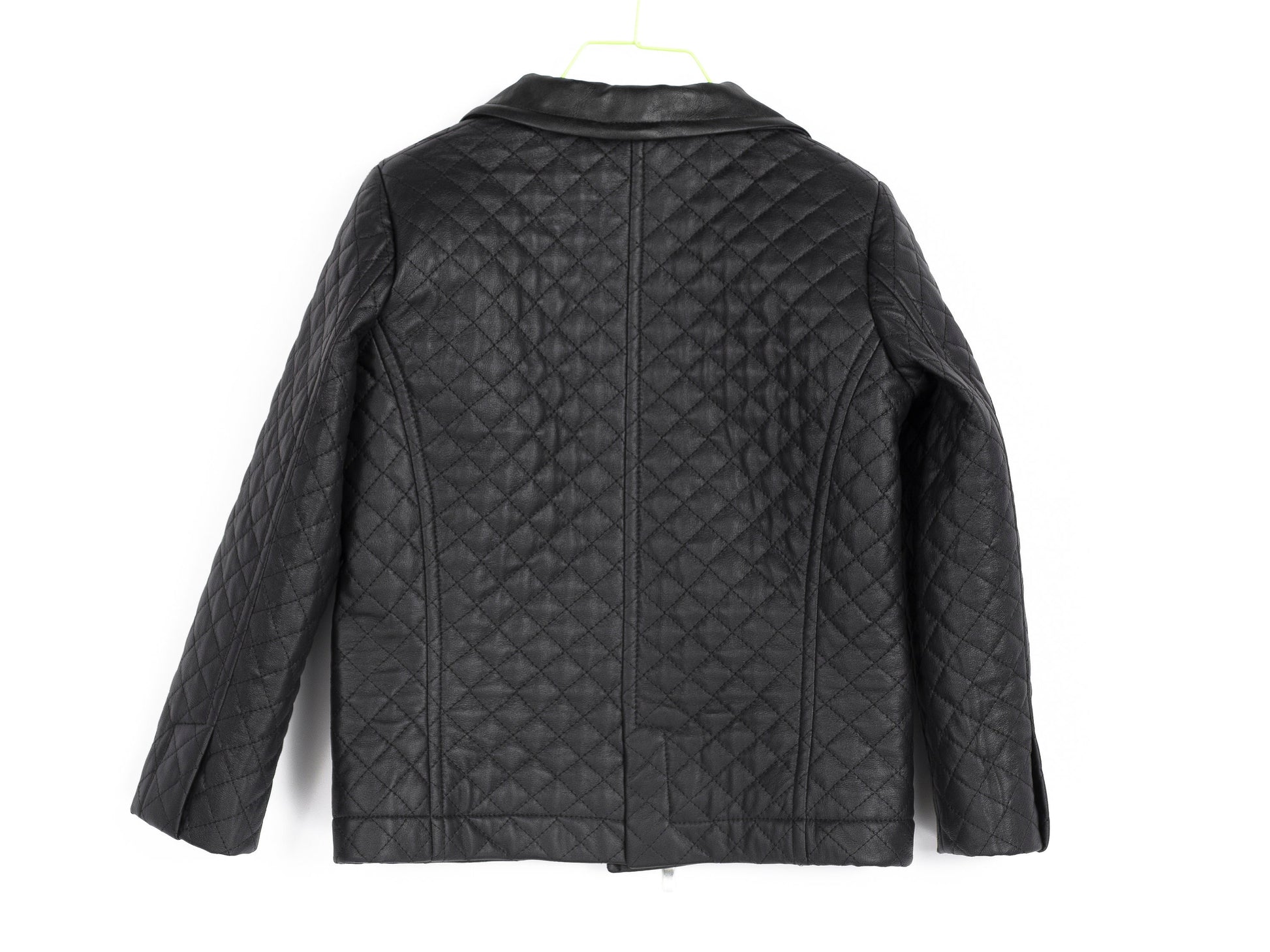 Boys leather jacket, Black faux leather quilted jacket, Stylish leather boys outfit, Toddler boy zipper blazer, Trendy Eco clothing kids
