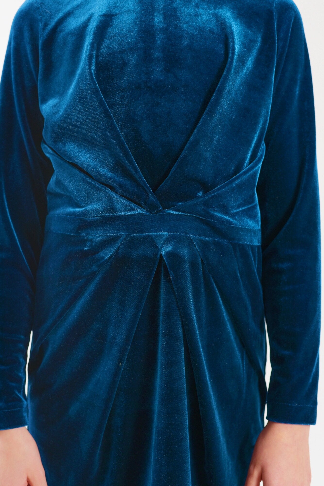 Girls velvet dress/Blue silk velvet dress/Formal dress children/Kids midi dress/Toddler girl shift dress/Soft party dress/Occasions outfit