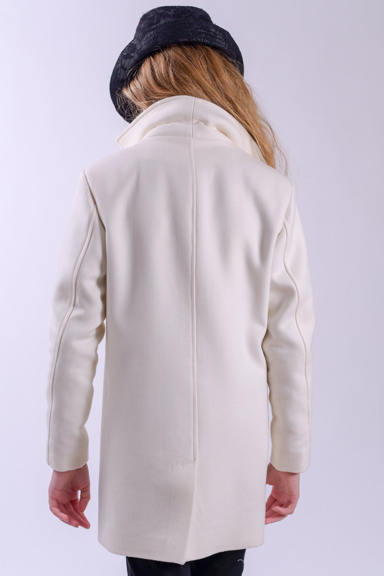 Winter wool coat for girls, White coat, Classic toddlers jacket Ivory wool blazer coat Trendy girls outfit, Stylish knee length coat kids
