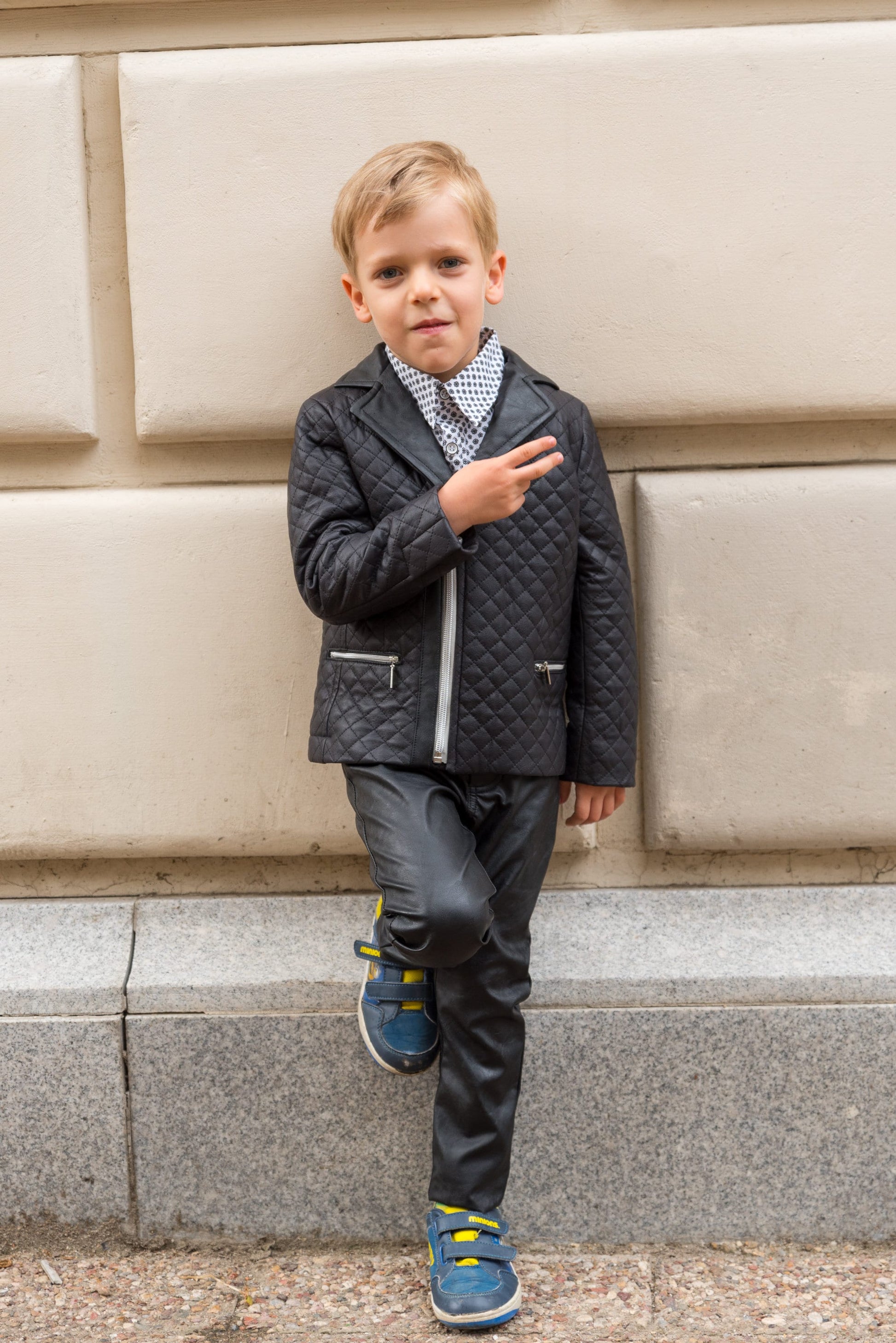 Boys leather jacket, Black faux leather quilted jacket, Stylish leather boys outfit, Toddler boy zipper blazer, Trendy Eco clothing kids