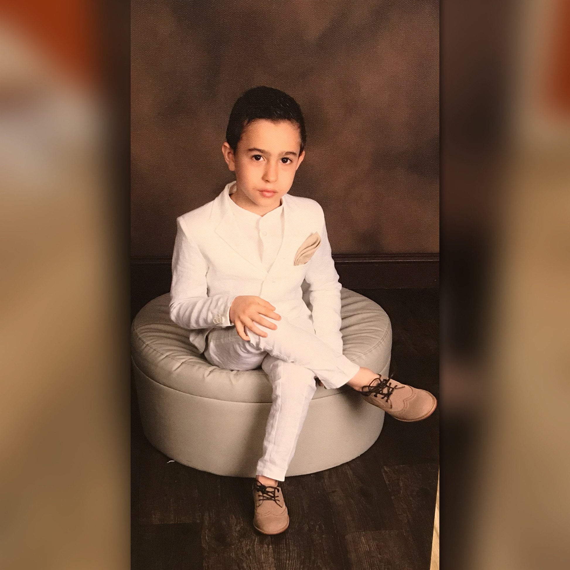 Boys wedding outfit kids linen suit/Toddler boy linen outfit slim fitted summer suit/White linen suit/Tailored suit/Beach wedding suit