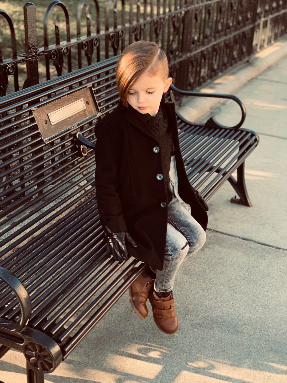 Winter coat for boys/ Classic wool coat/ Grey pea coat/ Kids long coat/ Long down Toddler boy coat/ Back to School/ Blue coat/ Black coat