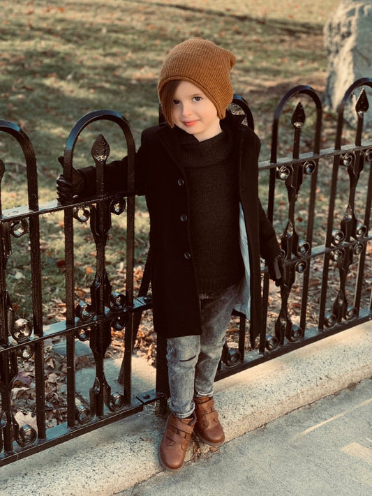 Winter coat for boys/ Classic wool coat/ Grey pea coat/ Kids long coat/ Long down Toddler boy coat/ Back to School/ Blue coat/ Black coat