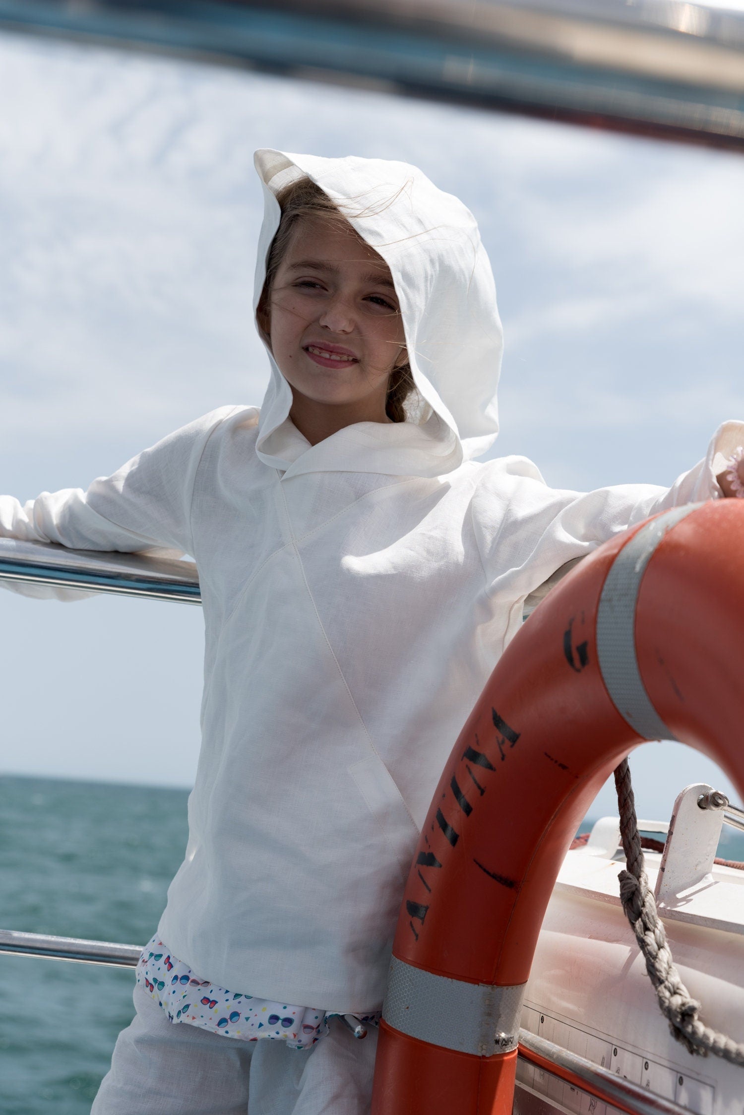 Hooded linen sweater jacket/ Kids hooded sweatshirt/ Toddler hooded sweater/ Linen top/ Girls linen hoodie/ Summer linen outfit