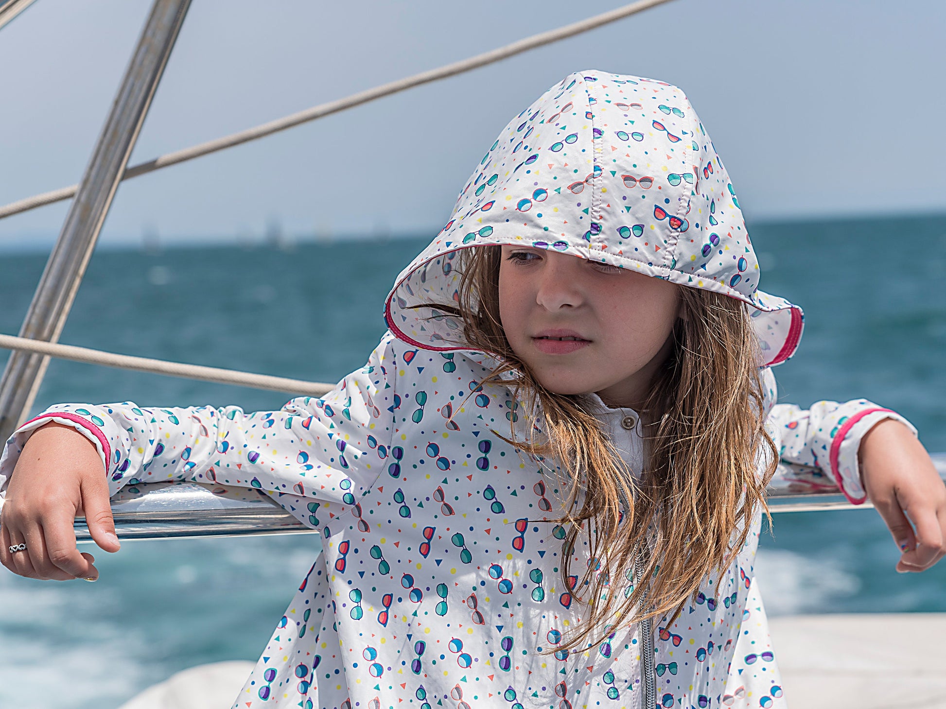 Girl lightweight windbreaker jacket with hood/ Lightweight long rain coat kids windbreaker hoodie colorful toddler girl rain proof jacket