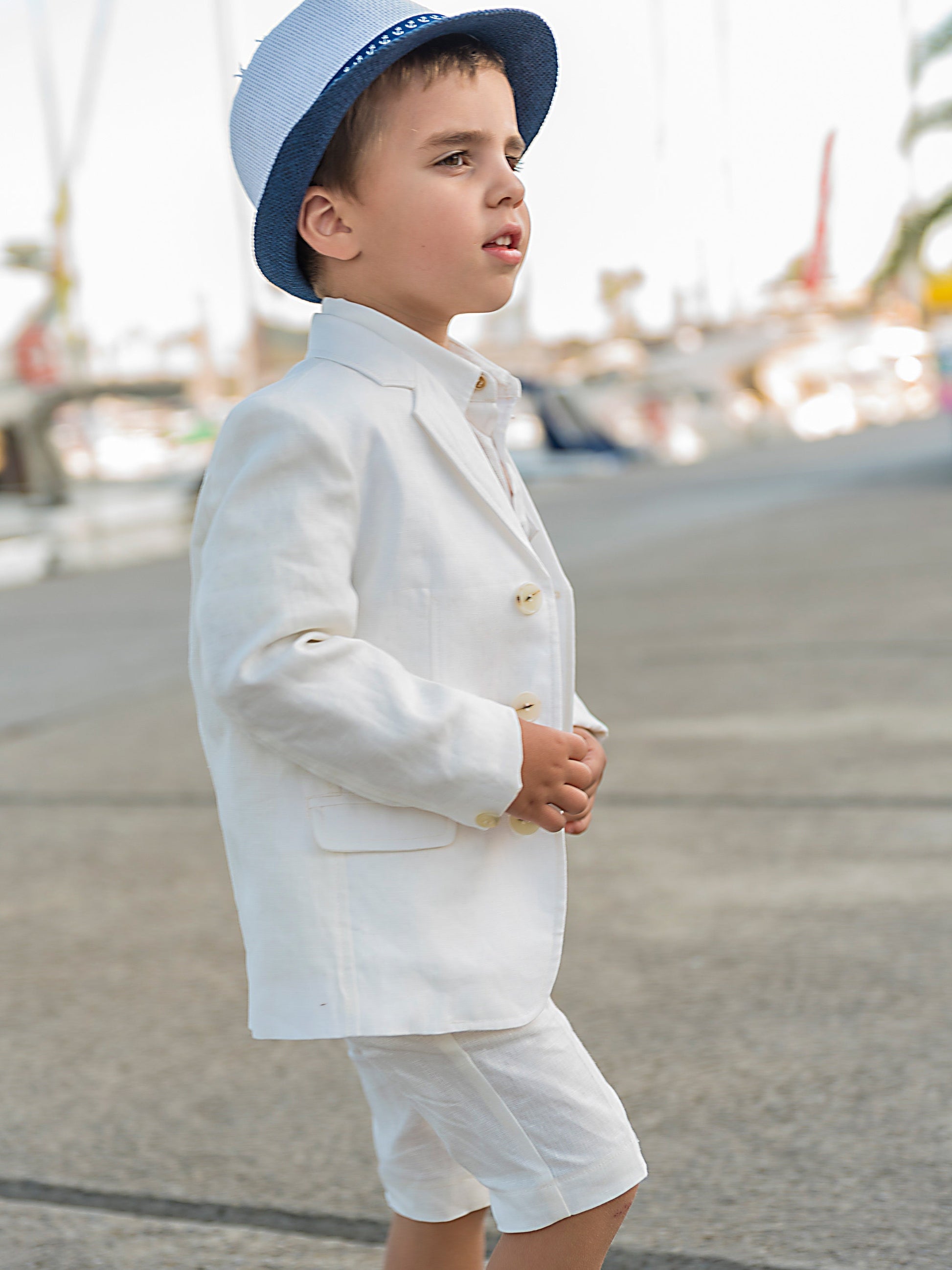 Boys linen suit summer formal wear kids linen outfit/ Communion toddler boy linen suit set/ Kid boy wedding tuxedo outfits linen dress suits