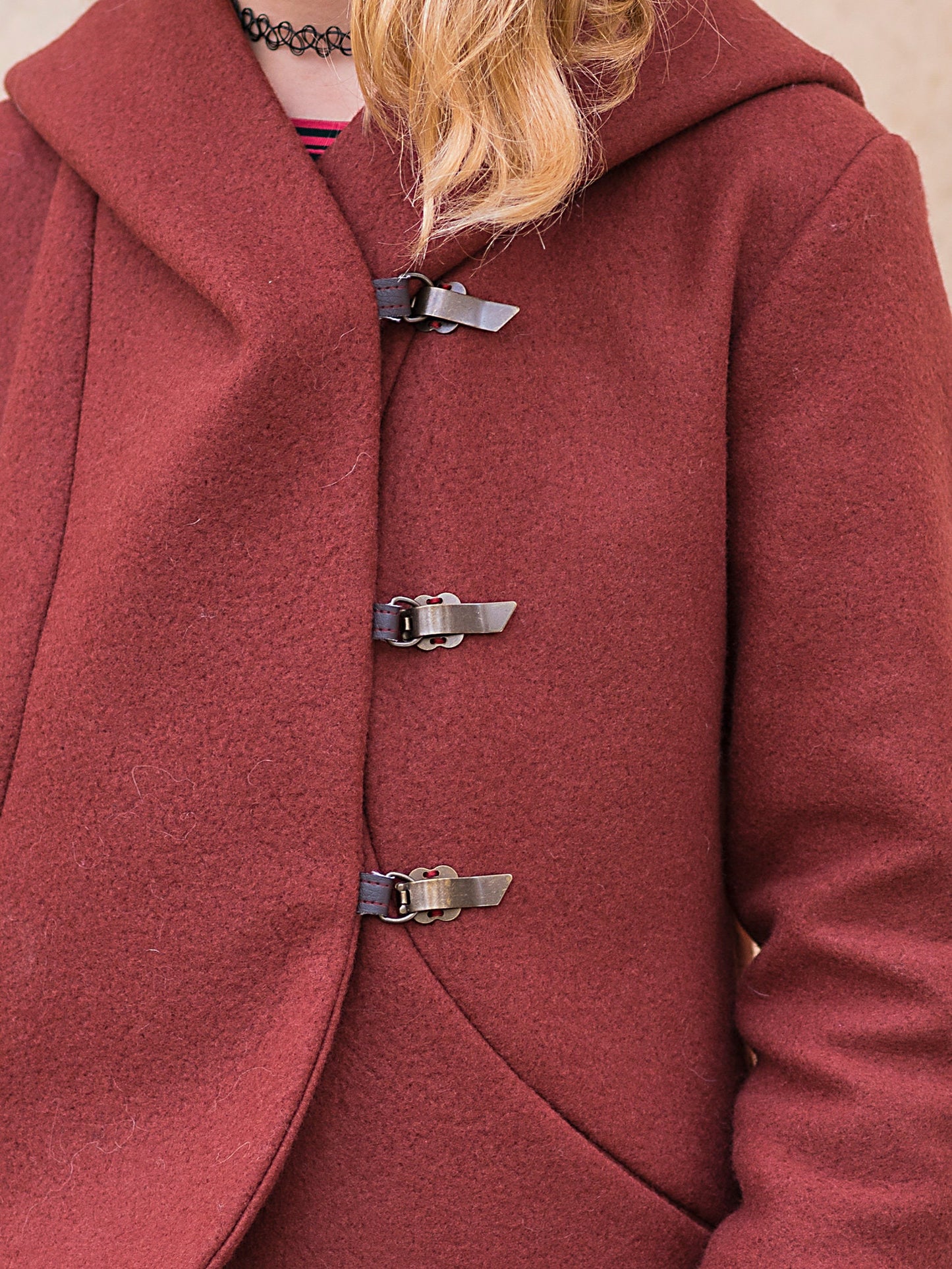 Girls winter coat/ Kids trench coat/ Toddler girl hooded wool coat/ Little girls fashion coat/ Pendleton coat/ Swing coat Boutique wool coat