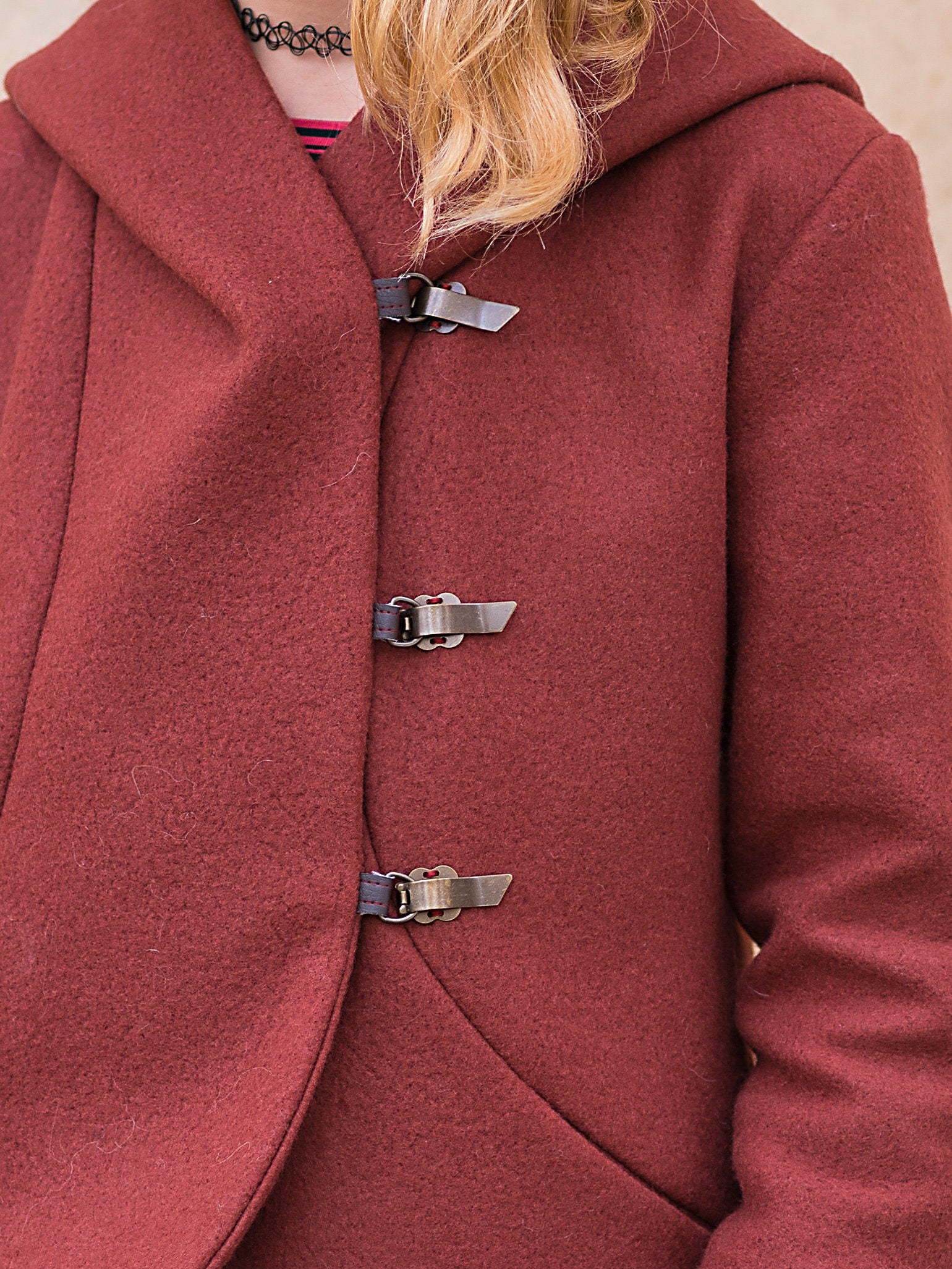 Girls winter coat/ Kids trench coat/ Toddler girl hooded wool coat/ Little girls fashion coat/ Pendleton coat/ Swing coat Boutique wool coat