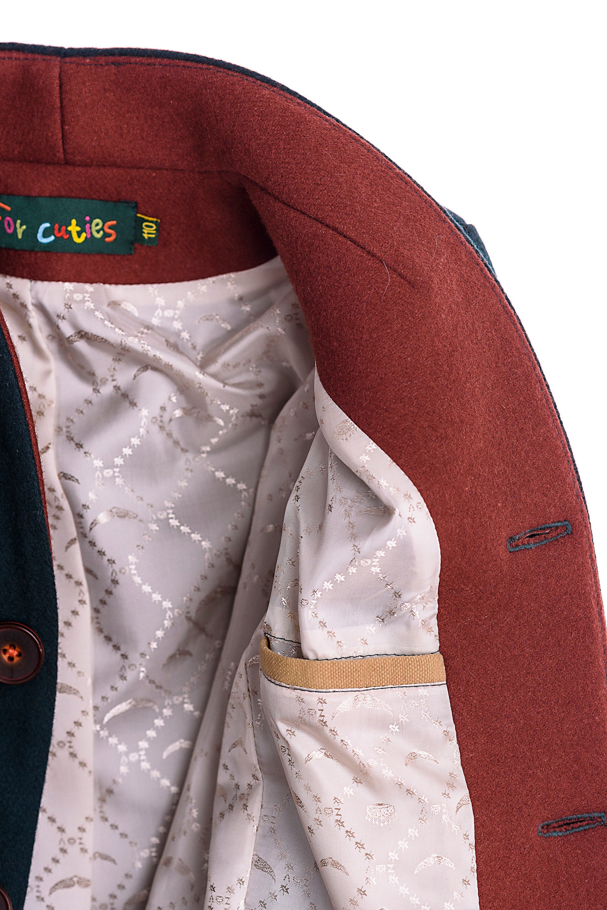 Boys Stand Collar Slim Wool Coat/Herno Stand Up Collar Kids Down Coat/ Warm Single Breasted Woolen Toddler Overcoat/ Boy Wool Winter Clothes