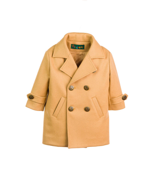 Double breasted down coat toddler, Long wool peacoat for boys, Kids warm winter vintage coat , Long classic coat, Junior long pea coat