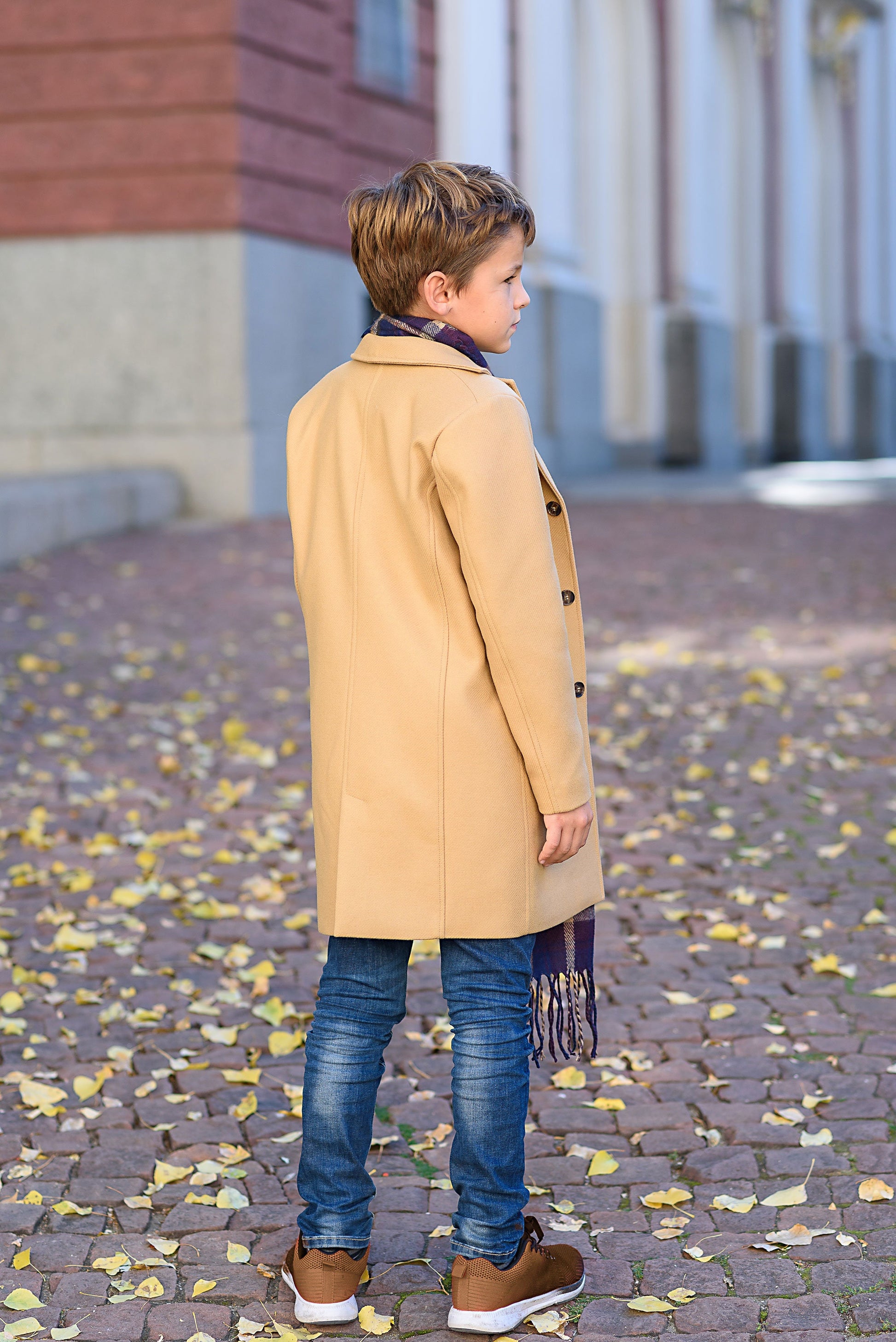 Stylish wool coat for boy winter outfit/ Kids wool coat jacket/ Children's long wool coat/ Long pea coat jacket/ Toddlers trendy overcoat