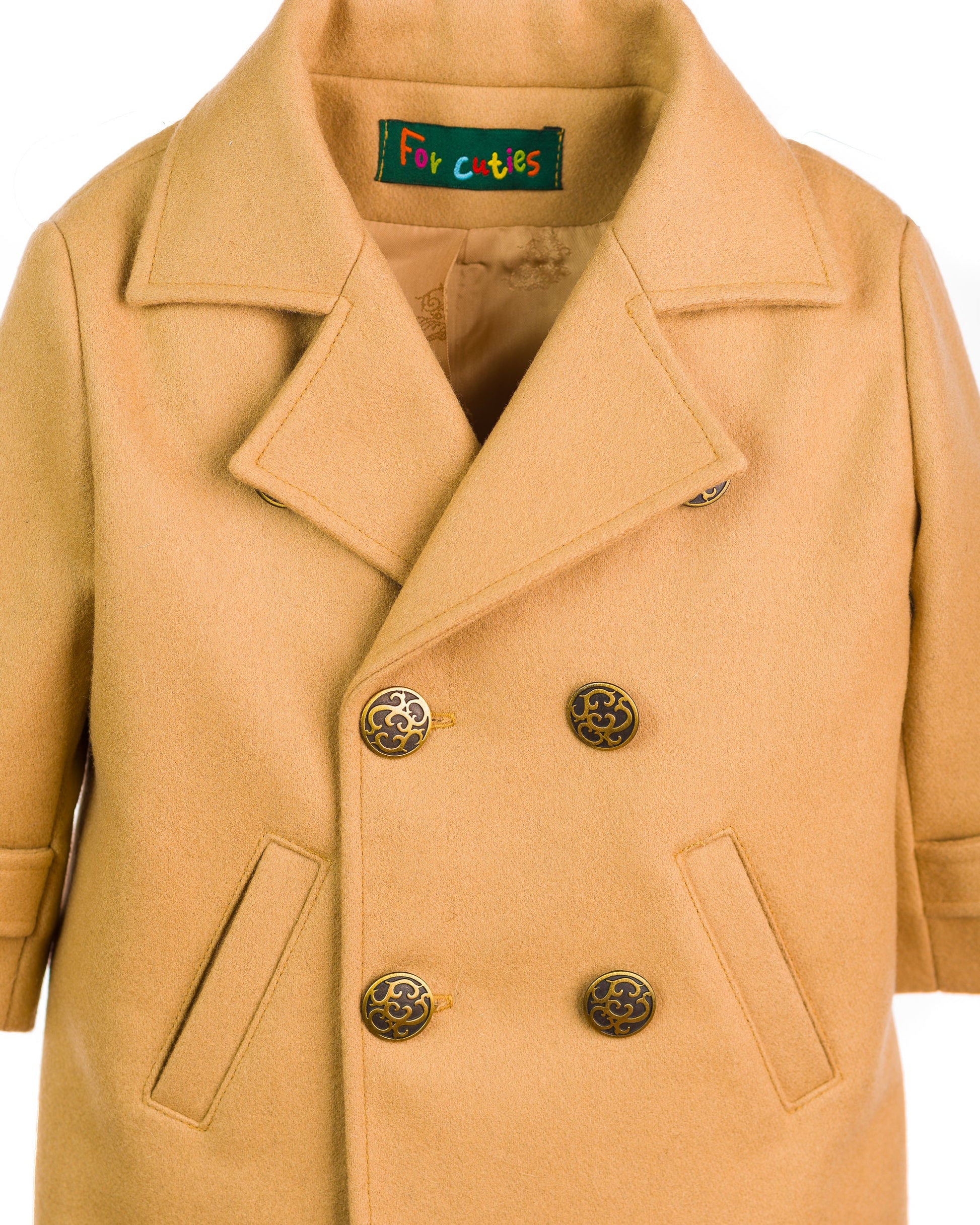 Double breasted down coat toddler, Long wool peacoat for boys, Kids warm winter vintage coat , Long classic coat, Junior long pea coat