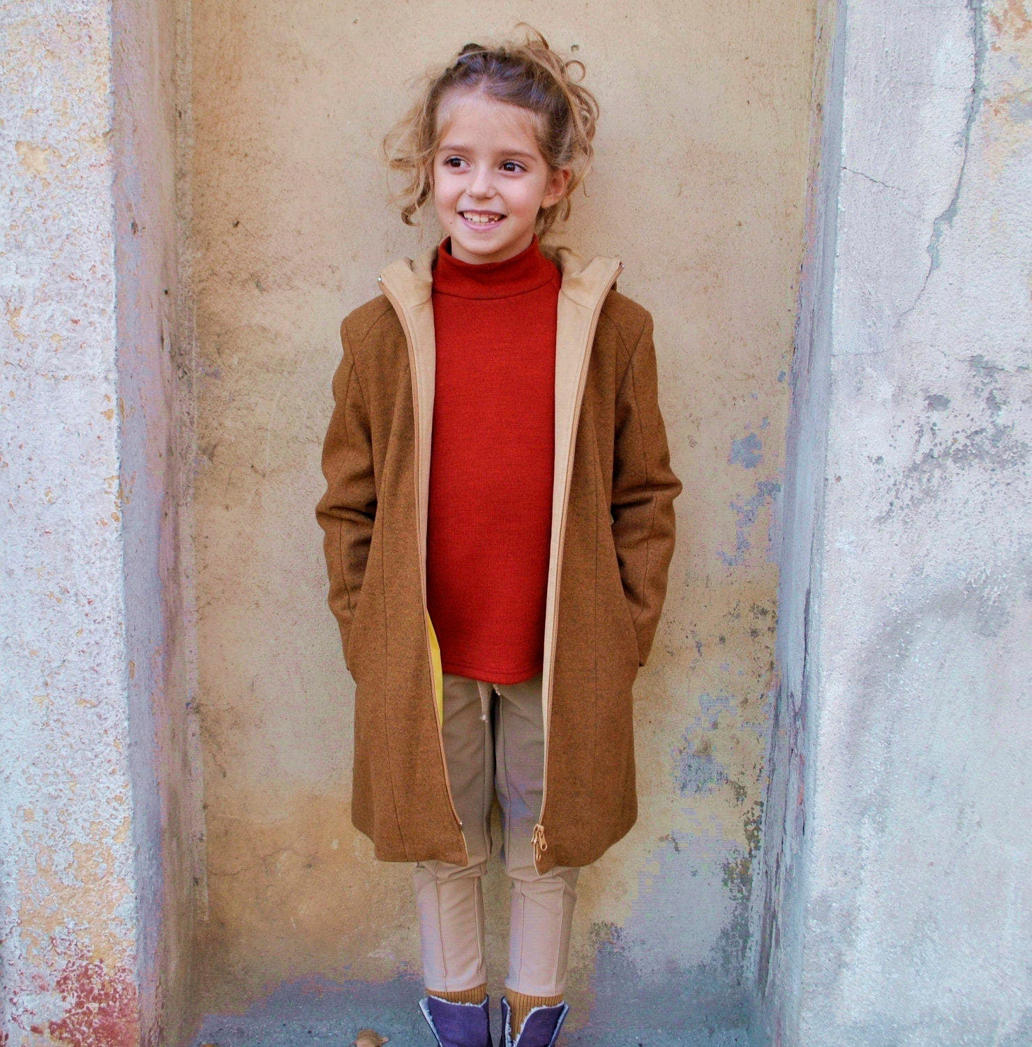 Girls winter coat/Wool coat/Fitted coat/Trench coat/Hooded coat/Toddler girl long coat/Pendleton swing coat/Funnel coat/Kids zipper coat
