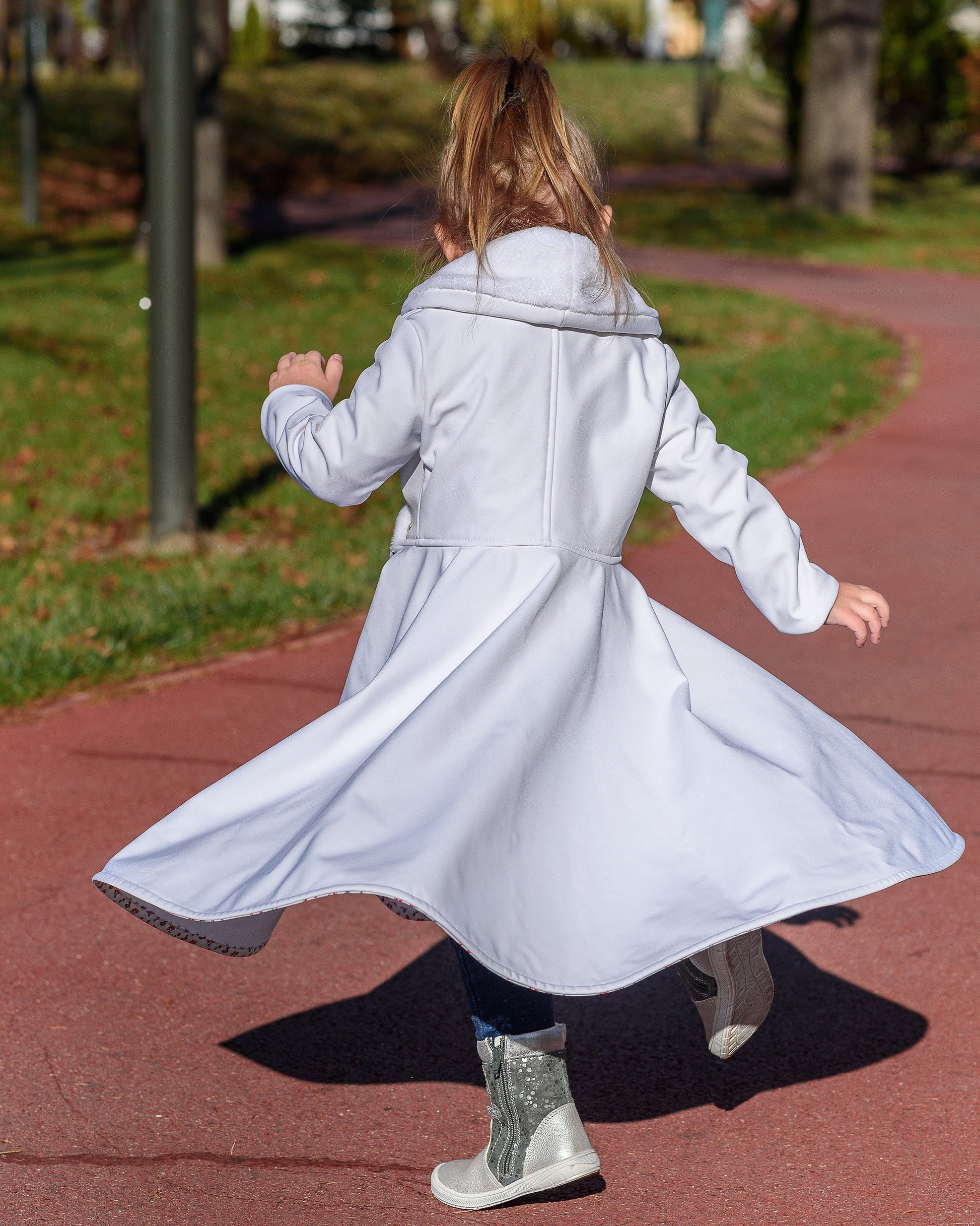 Girls coat, White long winter coat, Girls communion coat jacket, Long soft fleece coat, Wedding coat jacket toddlers, Toddler coat