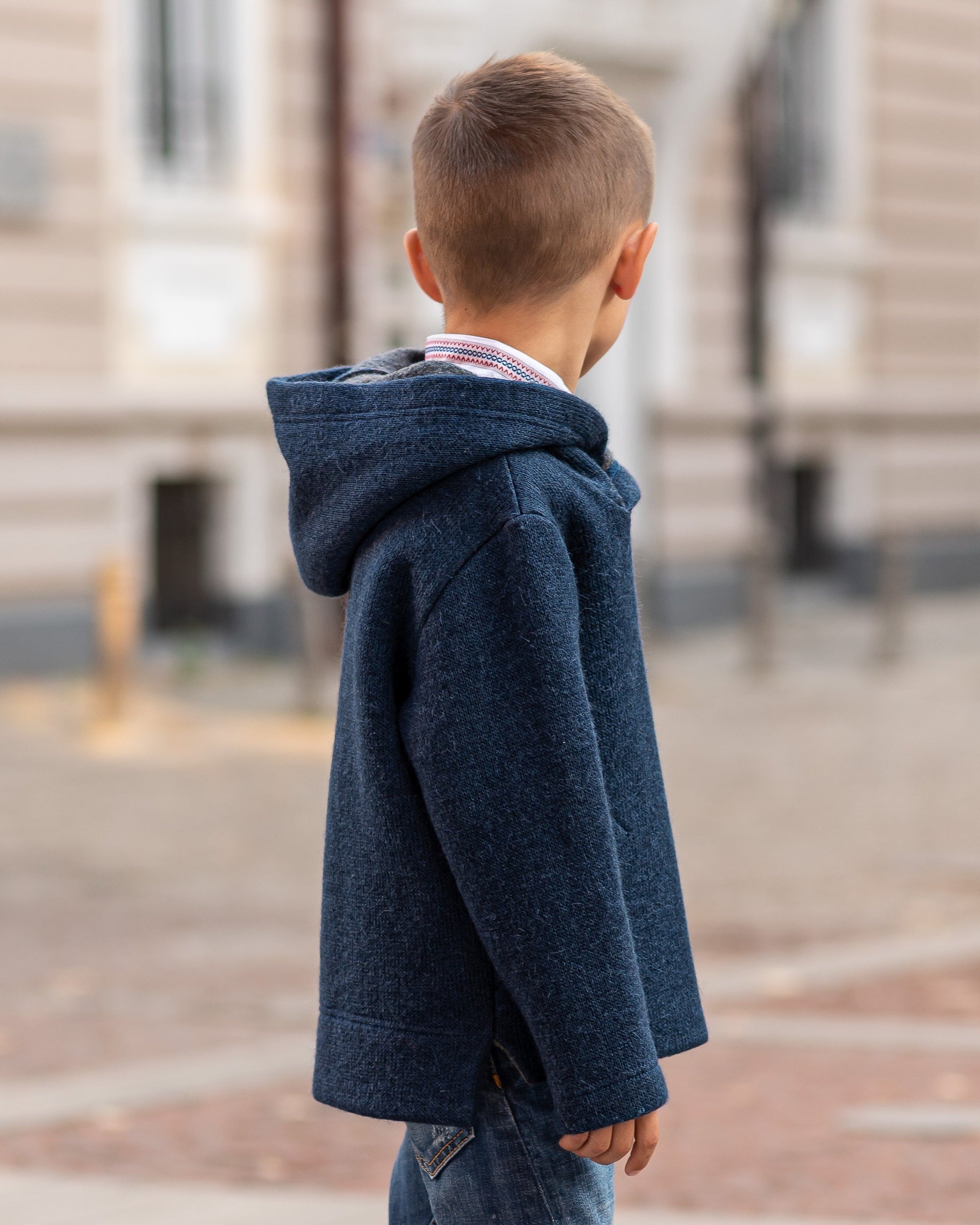 Cool Wool Hoodie for Boys/ Kids Sweater Hoodie/ Woolen Hooded Sweatshirt/ Toddler Hooded Sweater/ Boy Winter Outfit/ Cute Winter Clothes