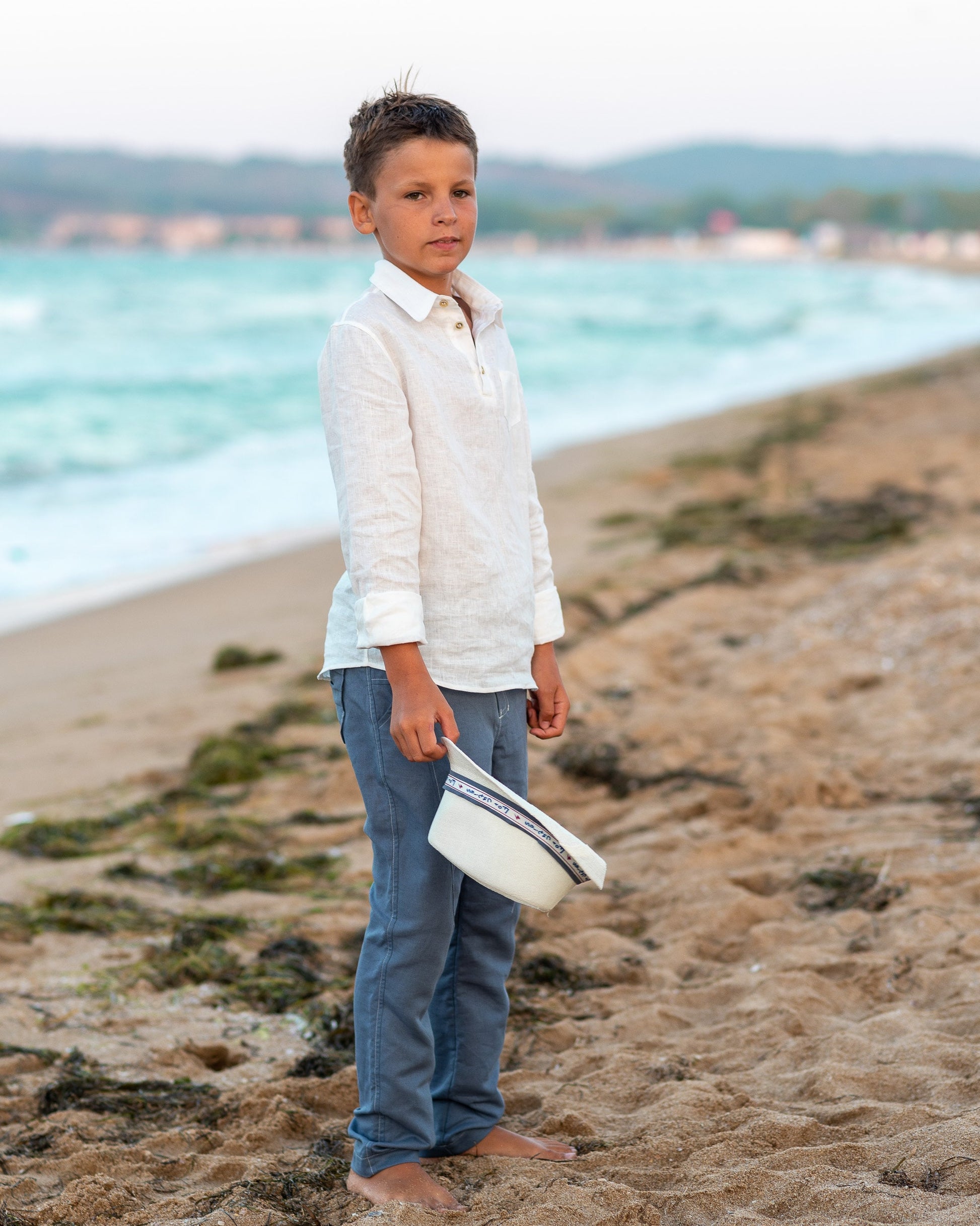 Linen long sleeve boys shirts/ Boys clothes Ring bearer shirt/ Rustic wedding Linen clothing toddler dress shirt/ Baptism outfit/ Communion