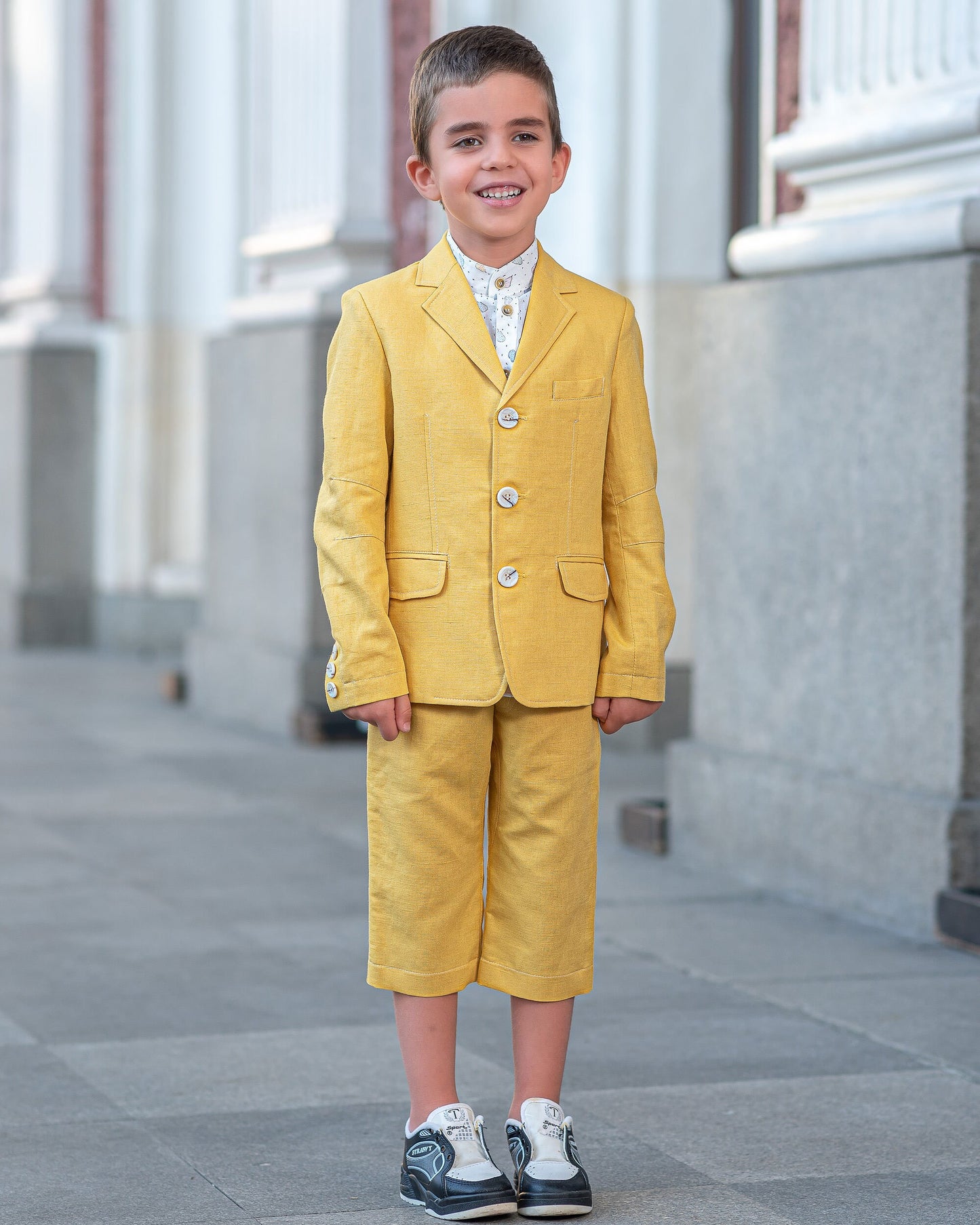 Boys linen suit summer set blazer and shorts linen clothing set/ boy summer outfit for kids summer clothes/ cute casual summer outfits