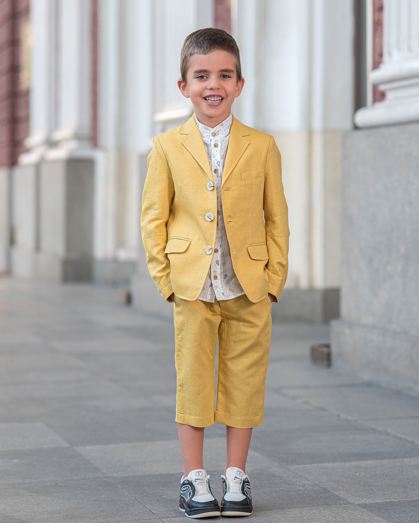 Boys linen suit summer set blazer and shorts linen clothing set/ boy summer outfit for kids summer clothes/ cute casual summer outfits