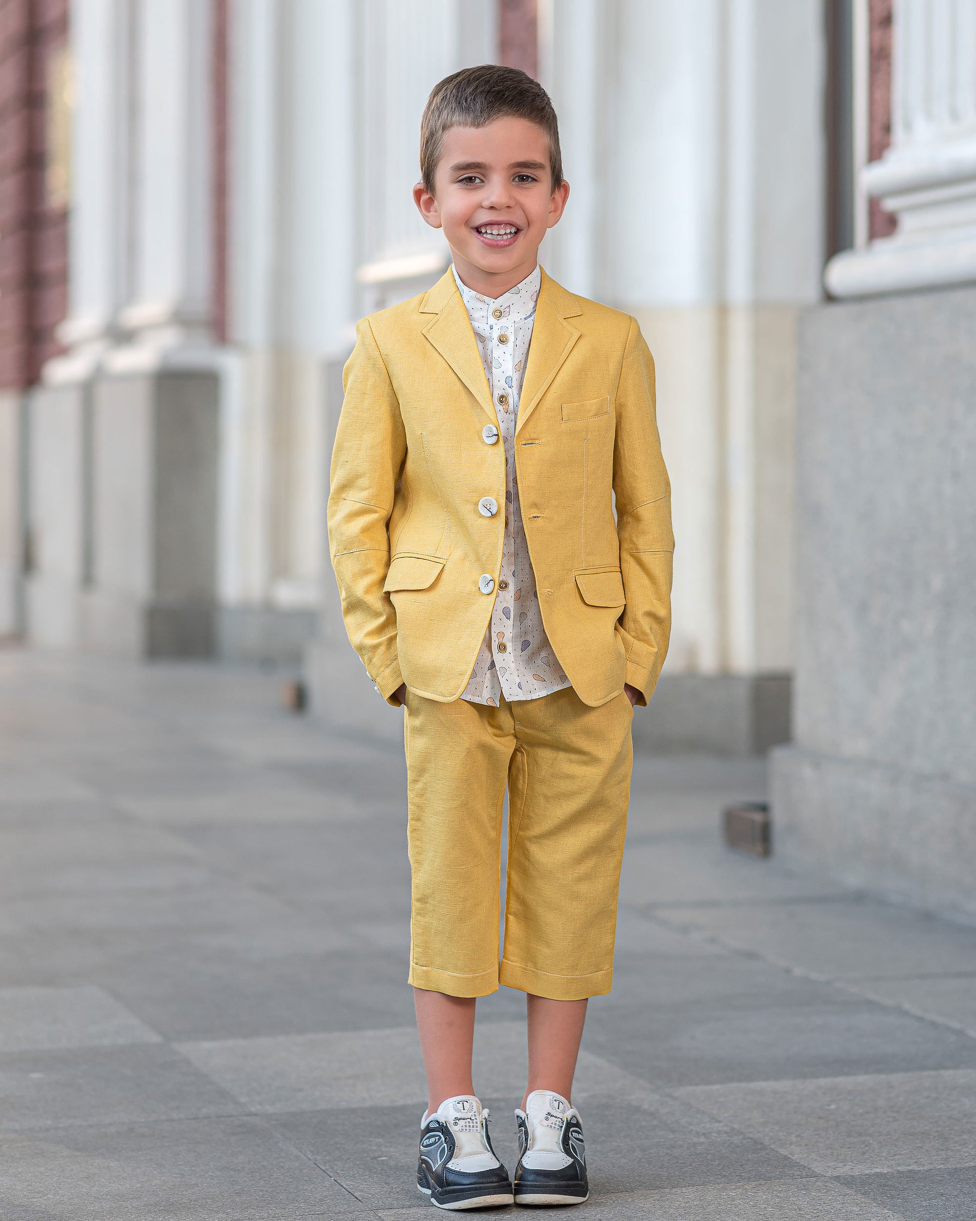 Boys linen suit summer set blazer and shorts linen clothing set/ boy summer outfit for kids summer clothes/ cute casual summer outfits