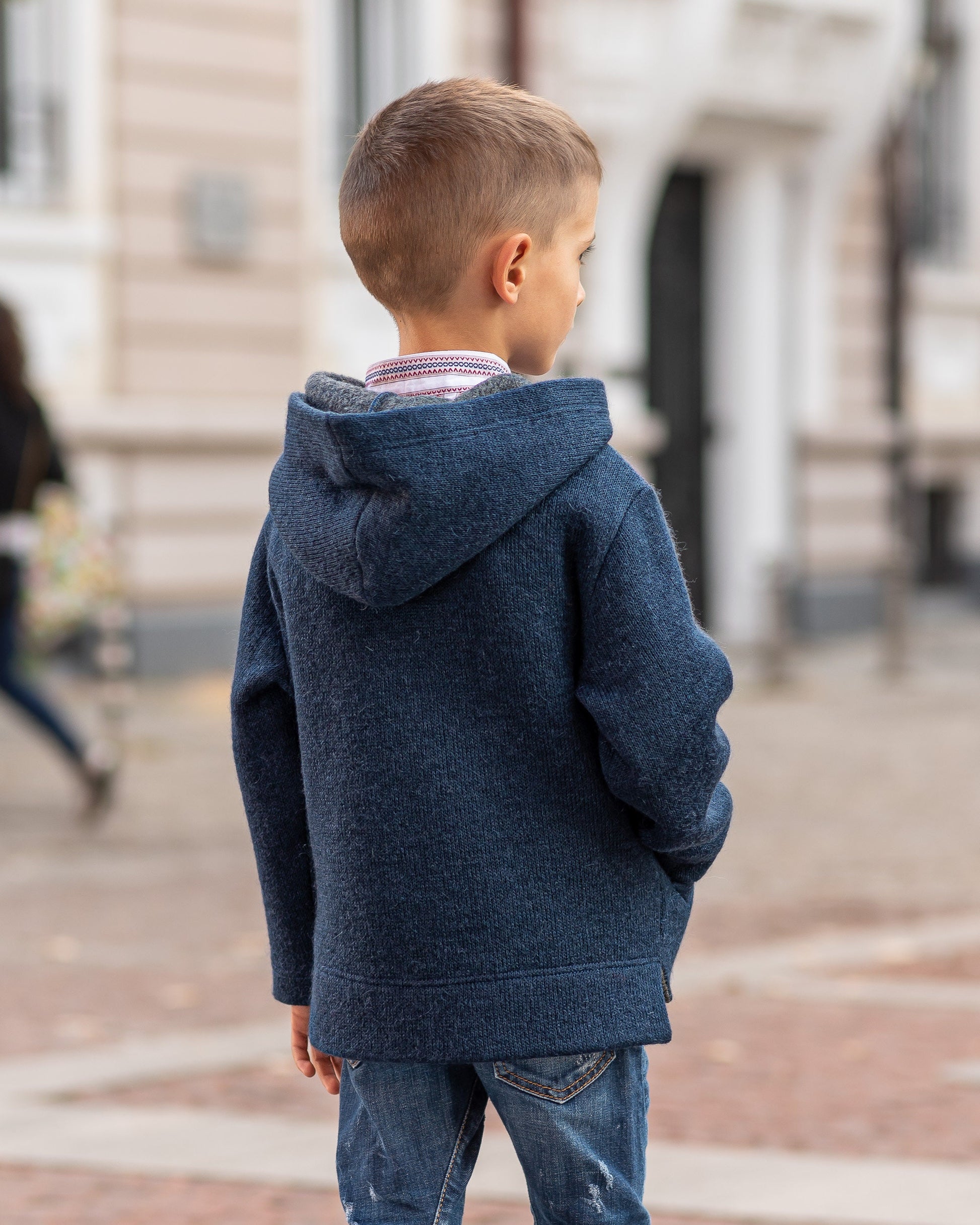 Cool Wool Hoodie for Boys/ Kids Sweater Hoodie/ Woolen Hooded Sweatshirt/ Toddler Hooded Sweater/ Boy Winter Outfit/ Cute Winter Clothes