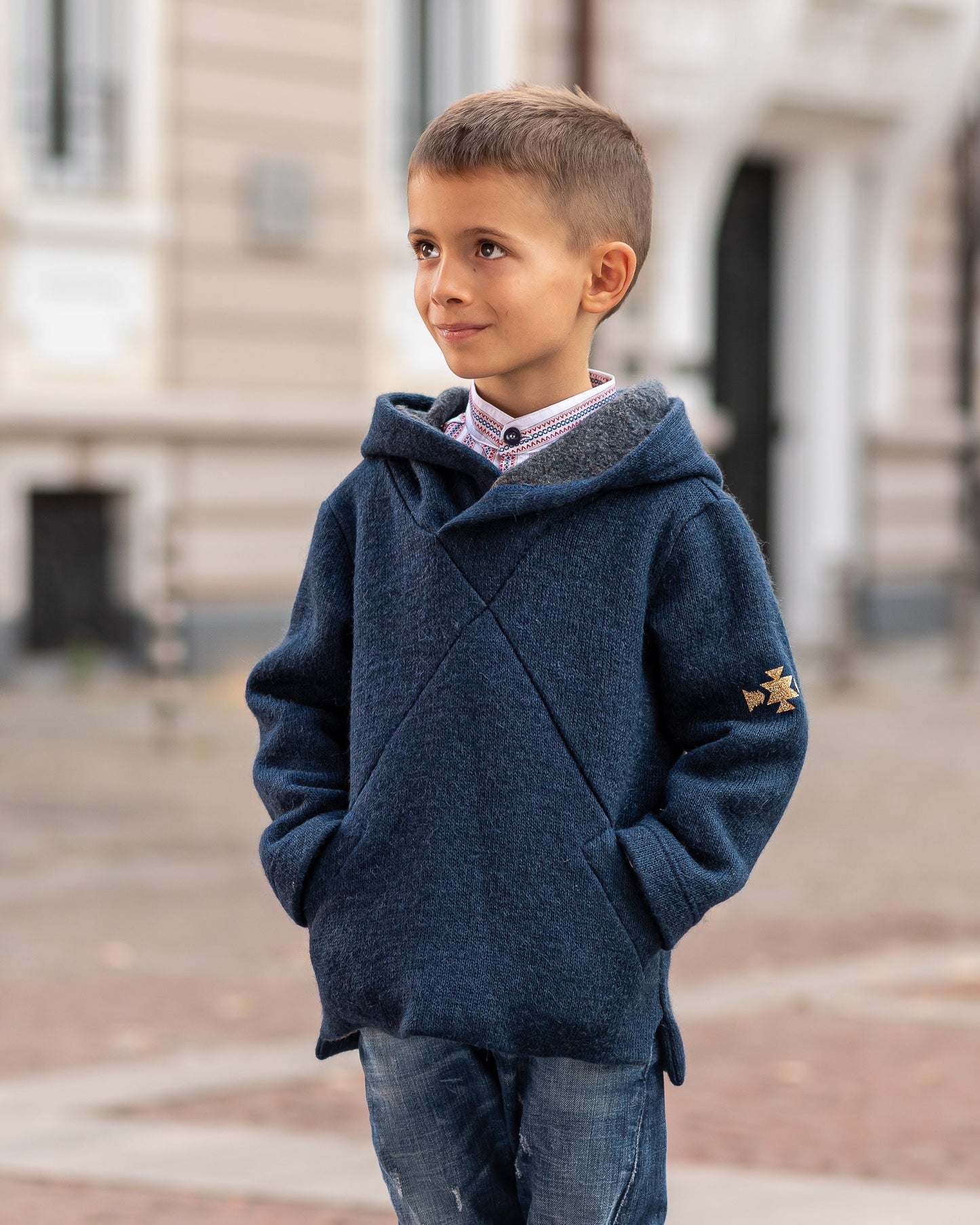 Cool Wool Hoodie for Boys/ Kids Sweater Hoodie/ Woolen Hooded Sweatshirt/ Toddler Hooded Sweater/ Boy Winter Outfit/ Cute Winter Clothes